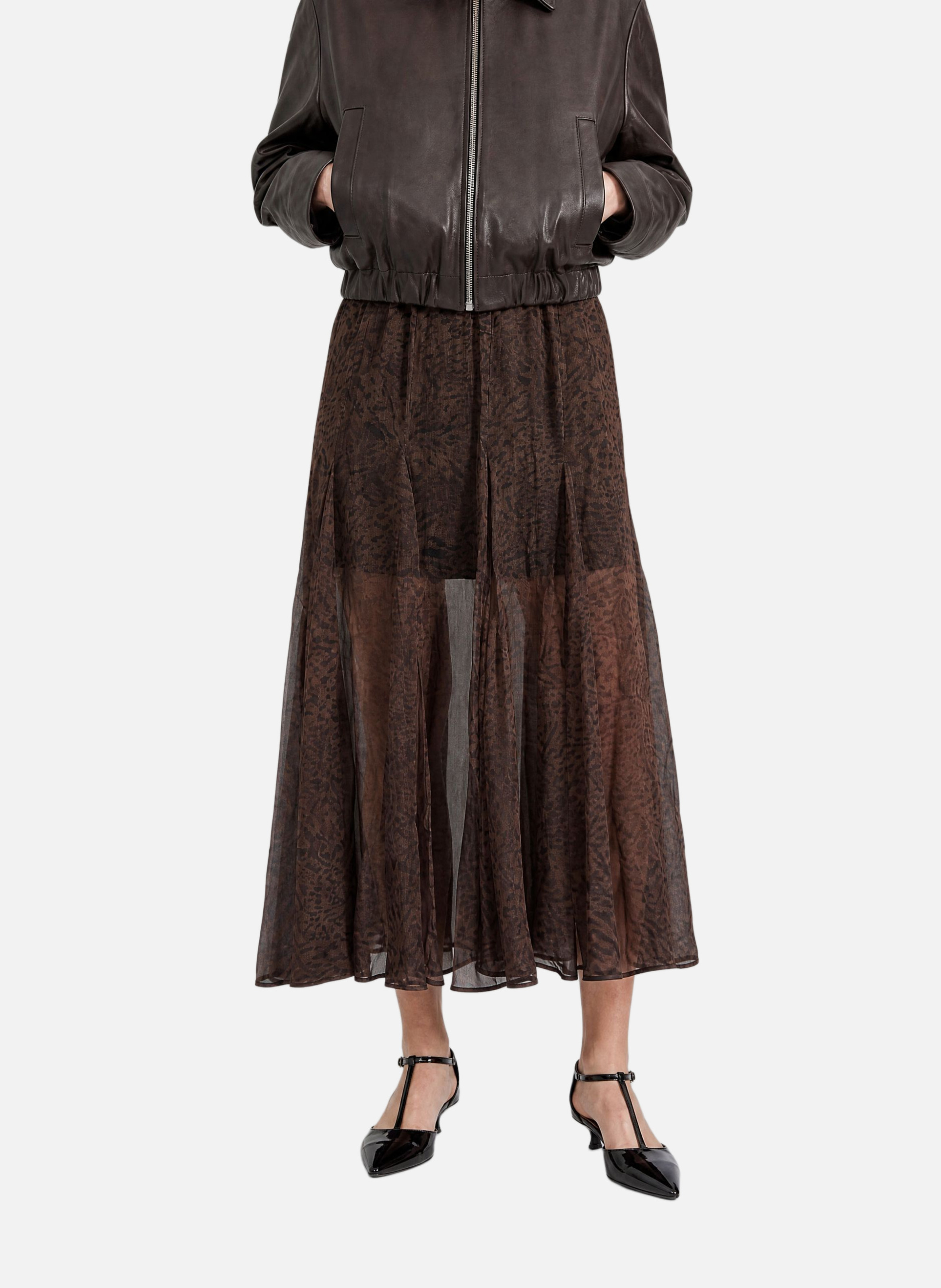 Long leopard print skirt THE KOOPLES Multicolored