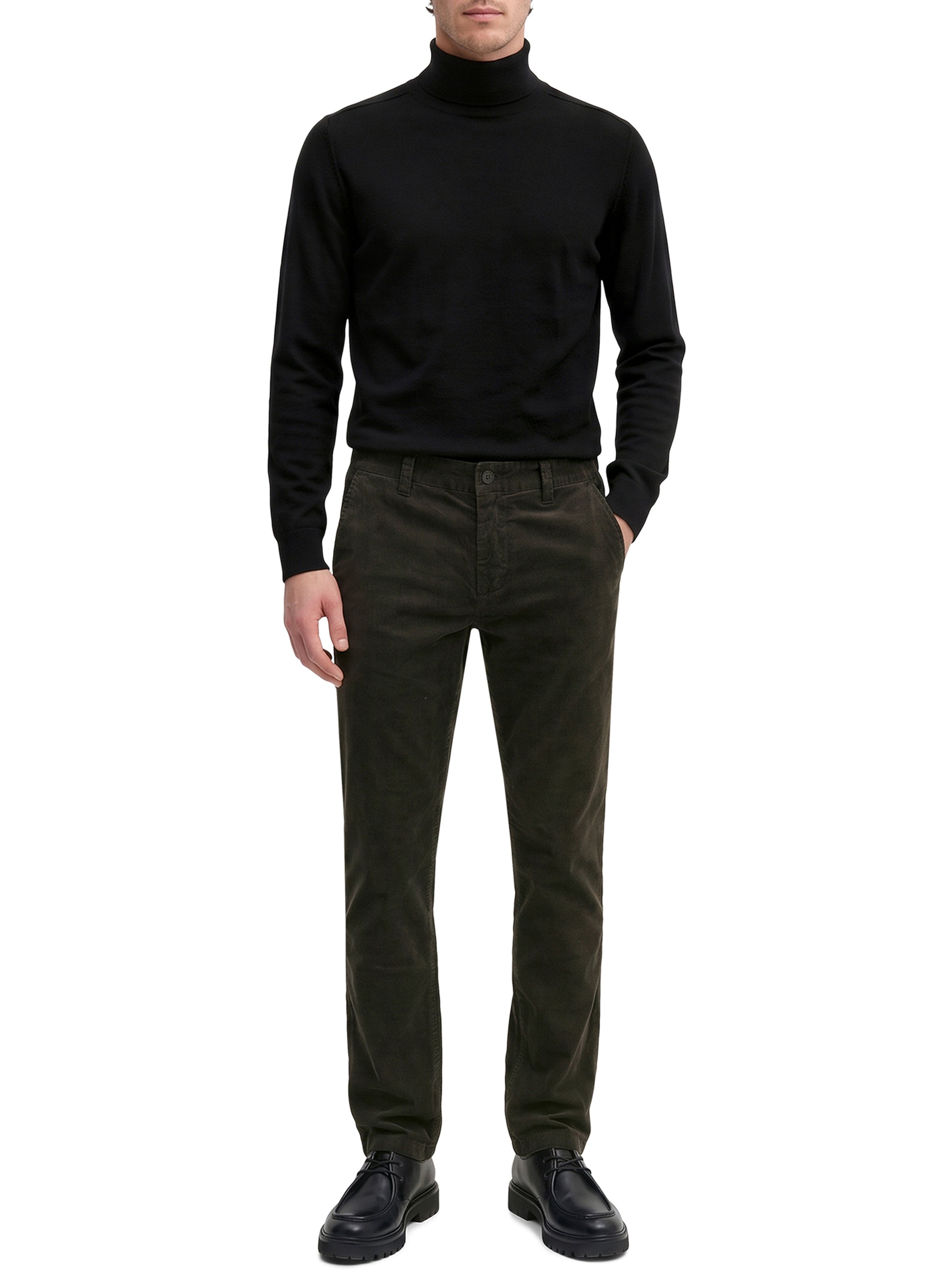 Hose mit geradem Bein aus Baumwollmischung MARC O'POLO Schwarz