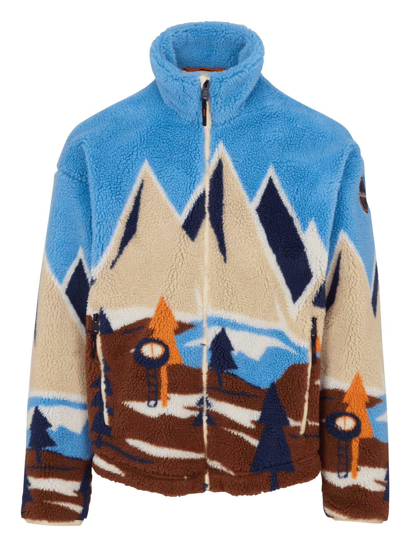 Gerade geschnittene Sherpa-Jacke mit Print NAPAPIJRI Mehrfarbig