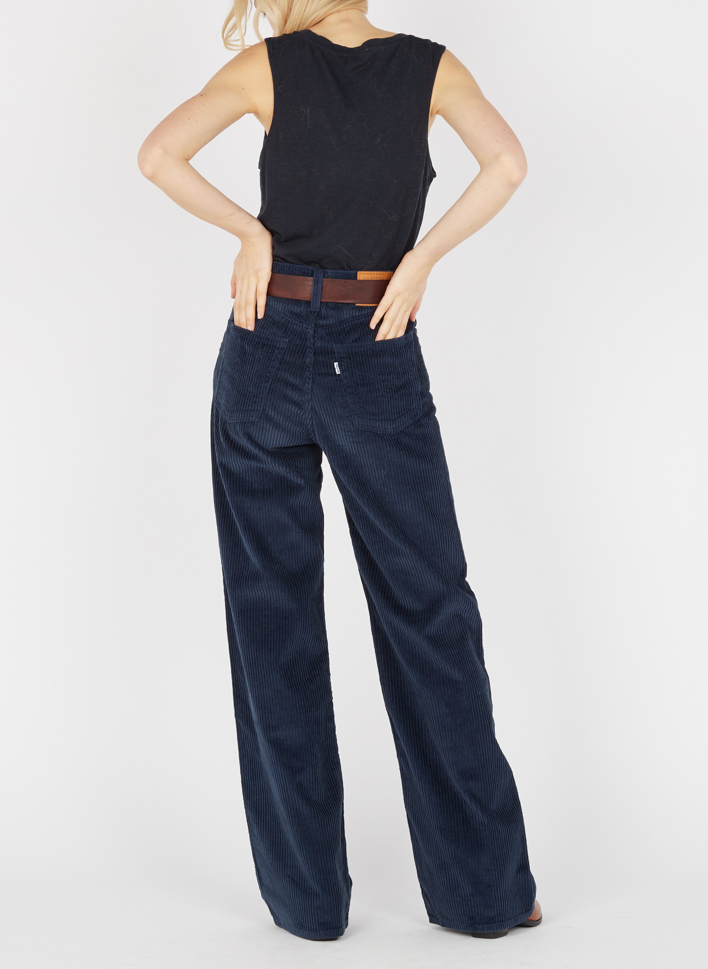 Débardeur col rond en coton mélangé AMERICAN VINTAGE Bleu