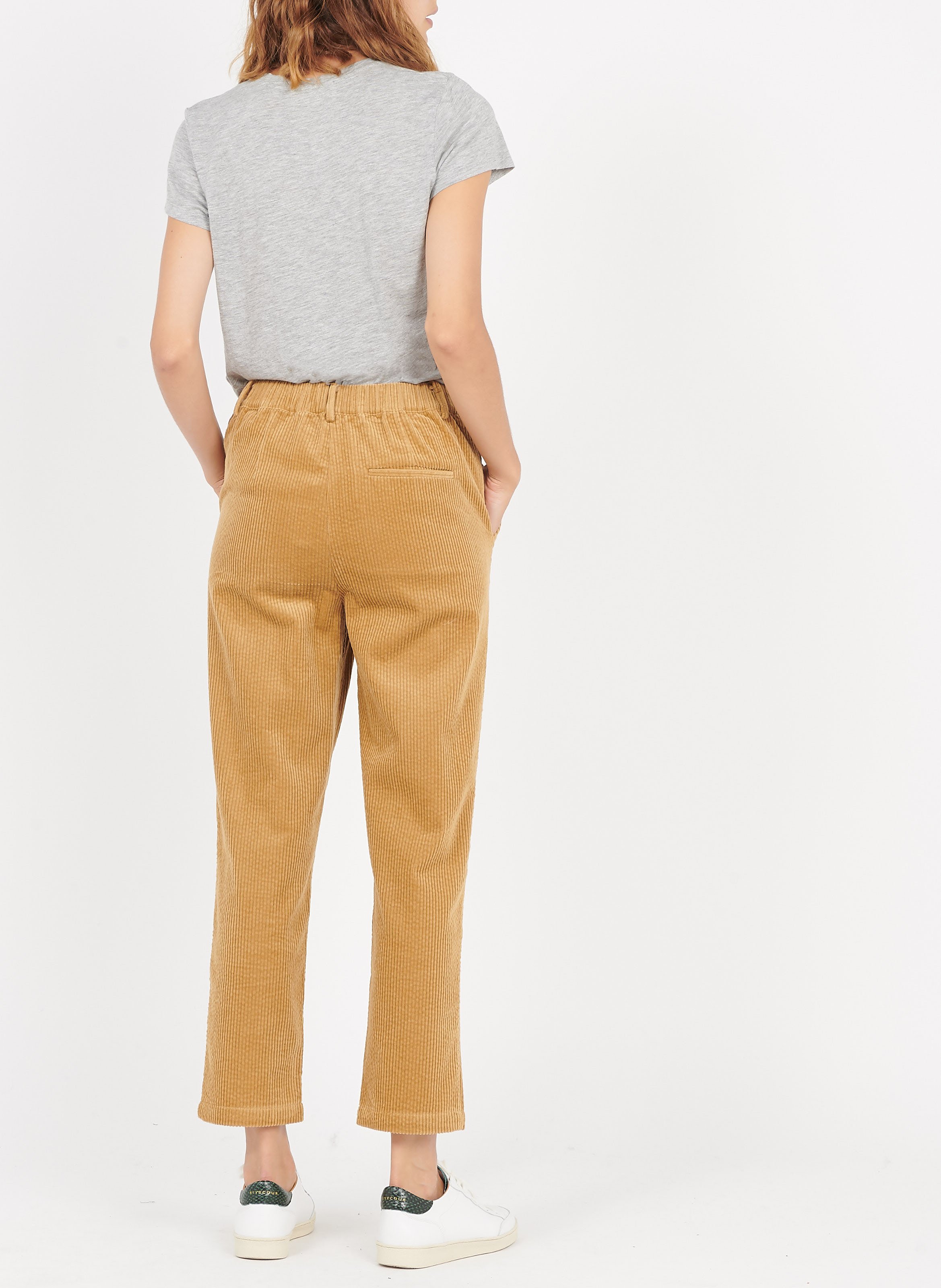 Tee-shirt col rond en coton mélangé AMERICAN VINTAGE Gris