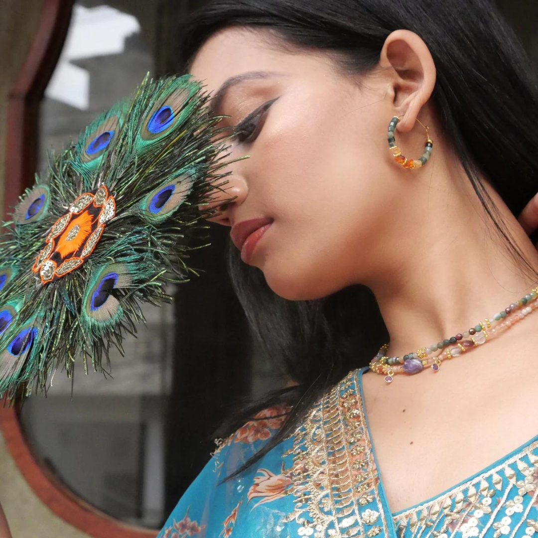 Carnelian earrings GINANDGER Blue