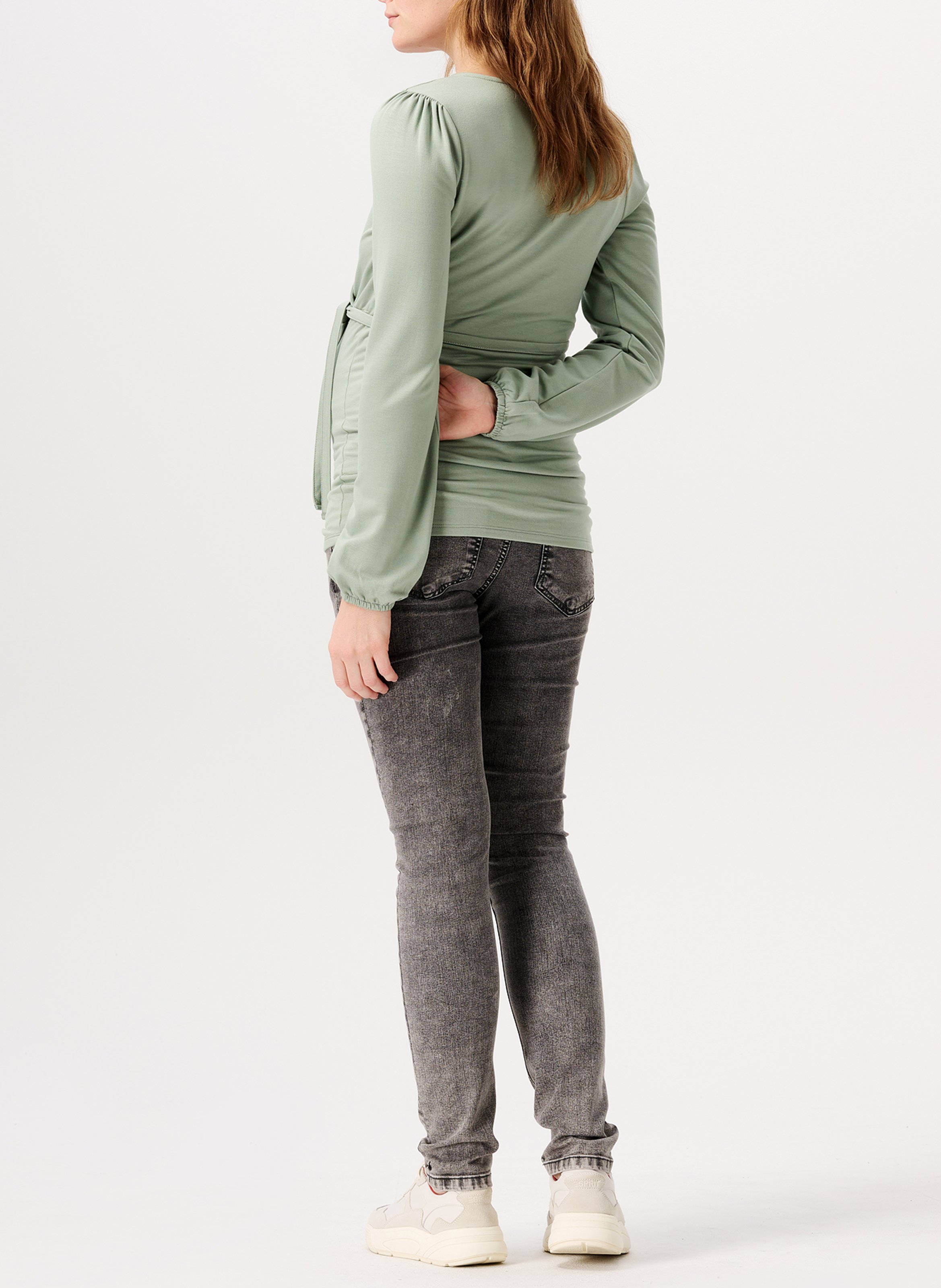 Cross-over nursing top NOPPIES Green