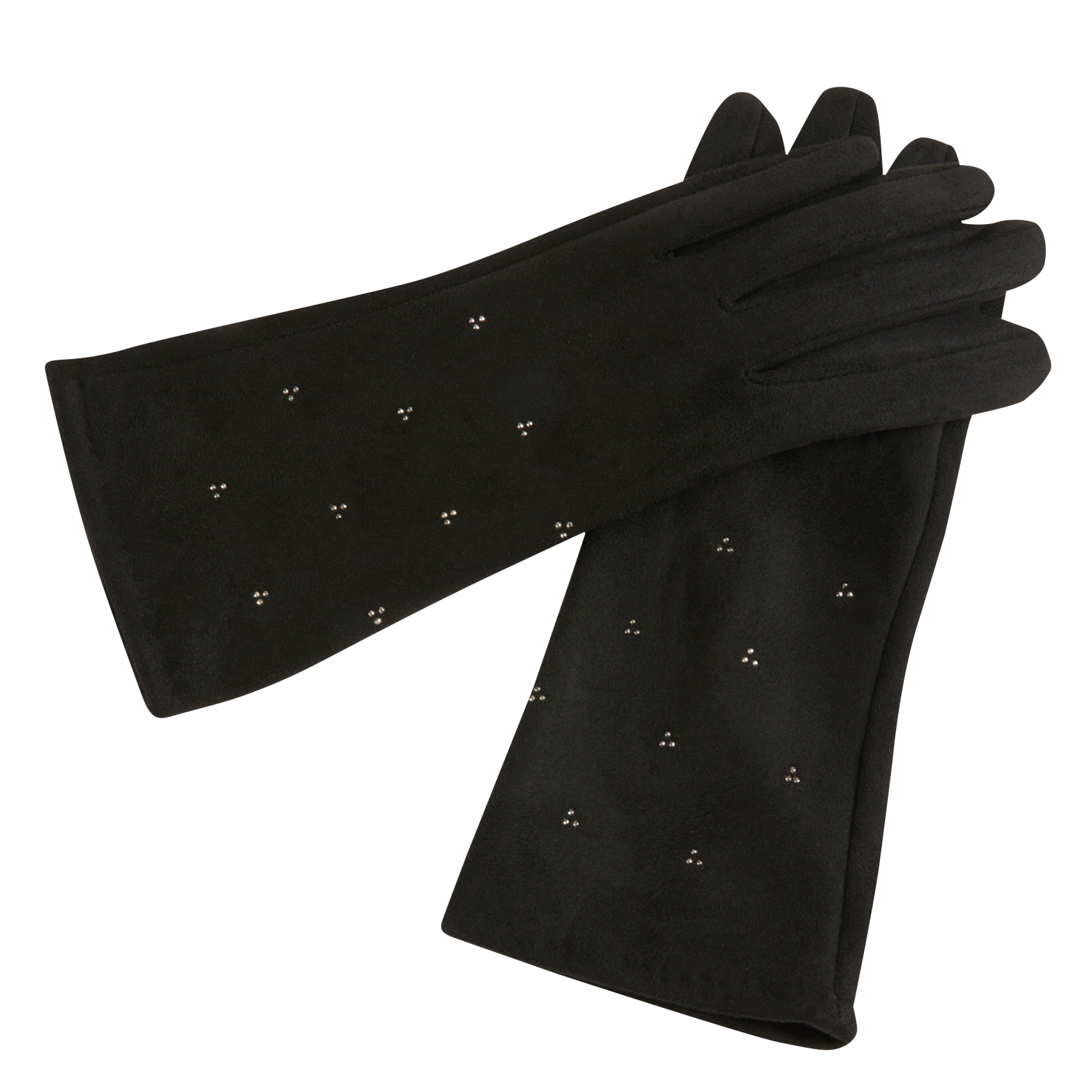 Handschoenen met stras MORGAN Zwart