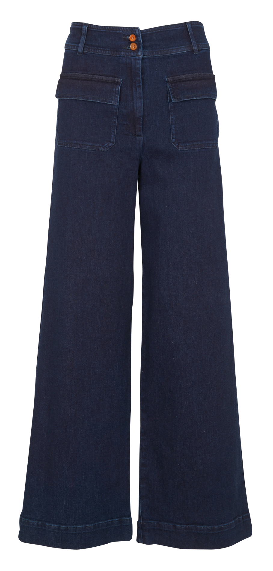 Flared lightweight denim pants SESSUN Blue