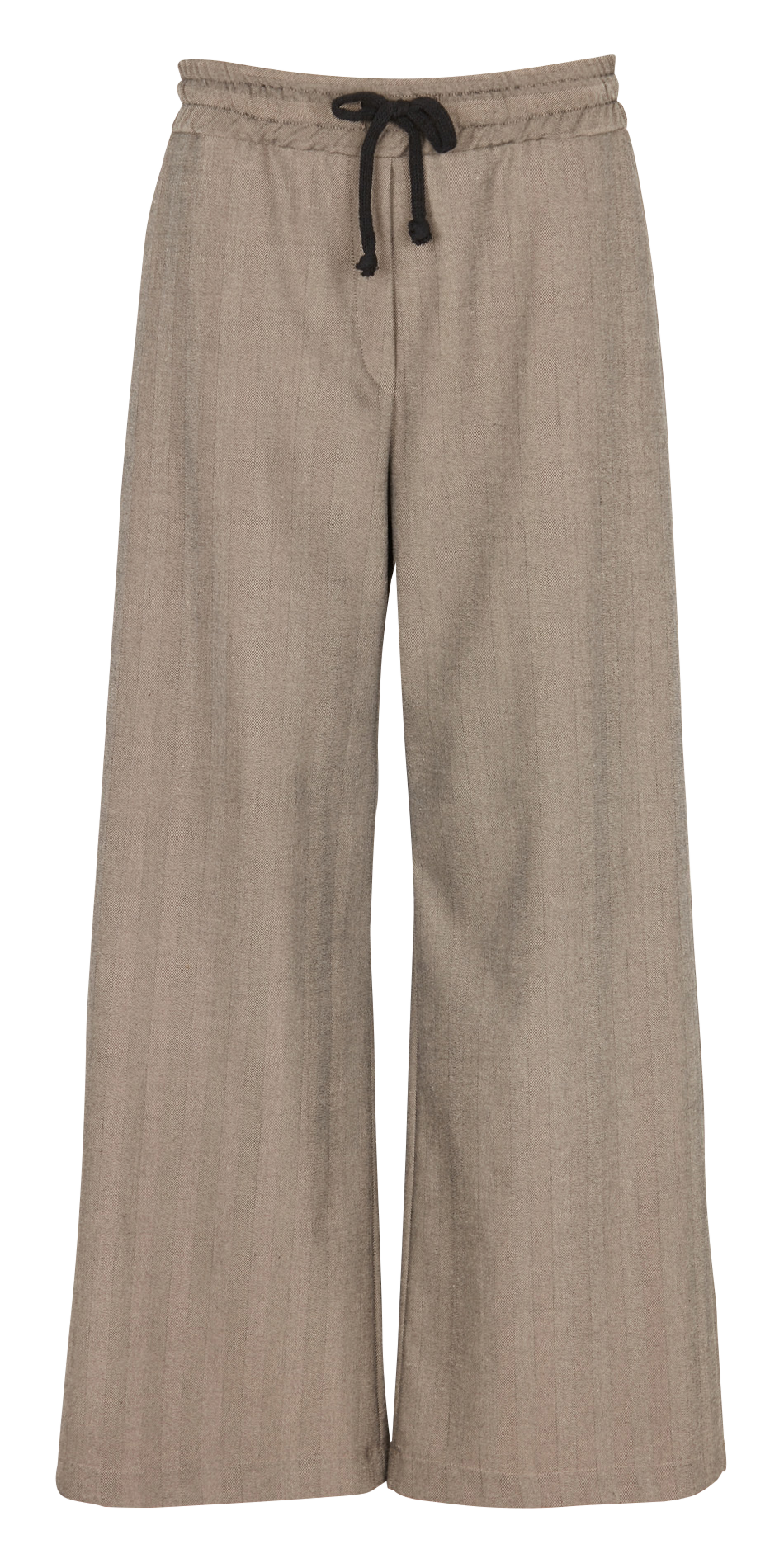 Mid-rise herringbone palazzo pants PLEASE Beige