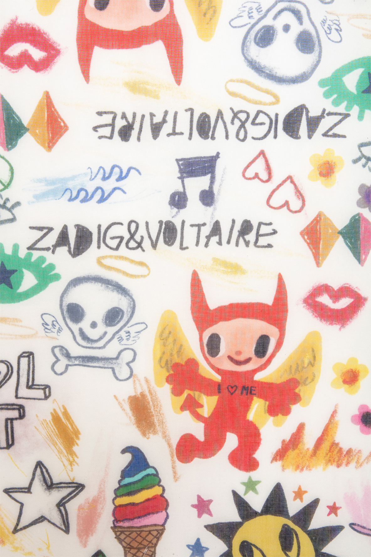 Foulard en coton imprimé ZADIG&VOLTAIRE Blanc