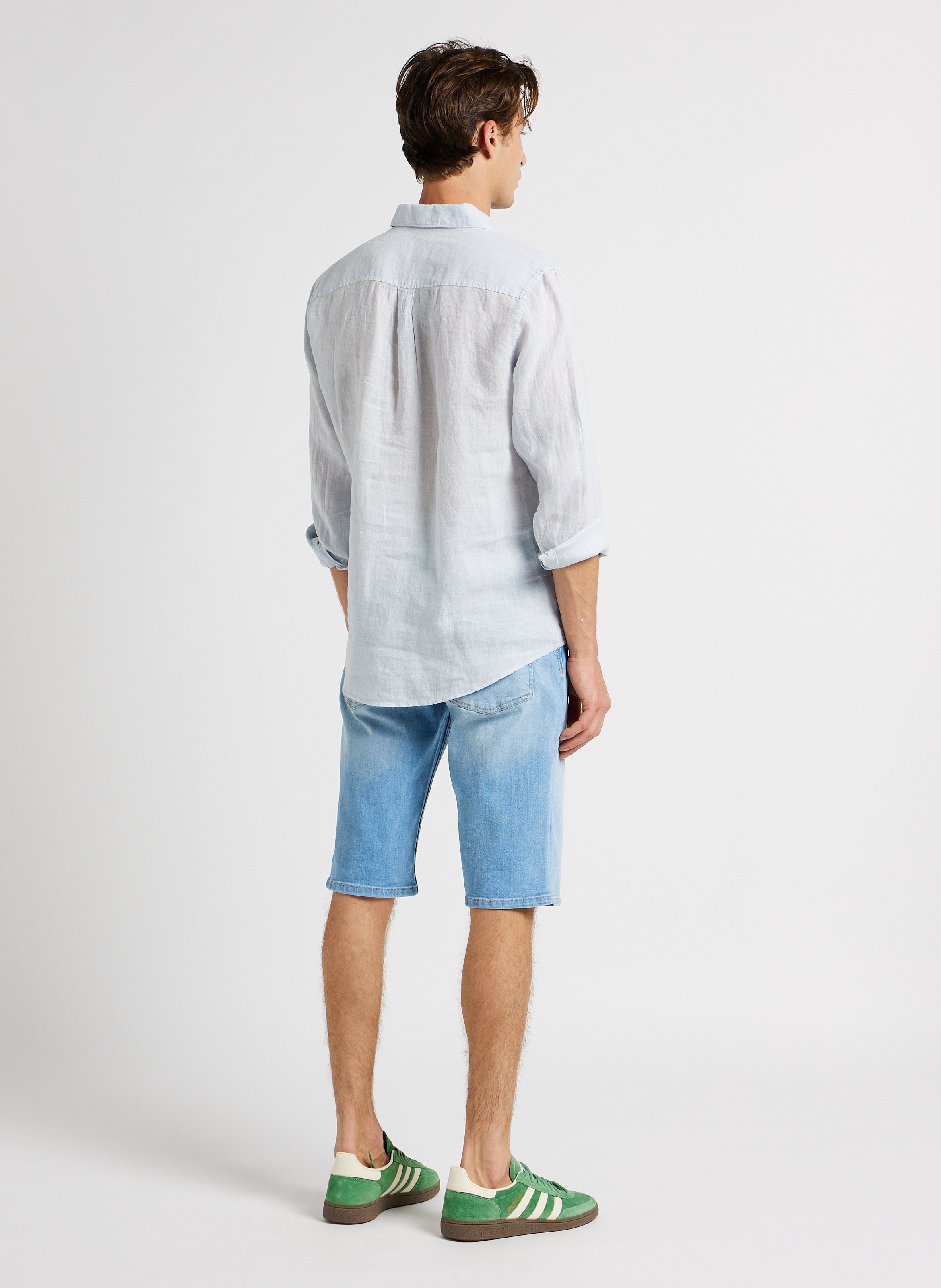 Regular-fit linen shirt with classic collar PEPE JEANS Blue