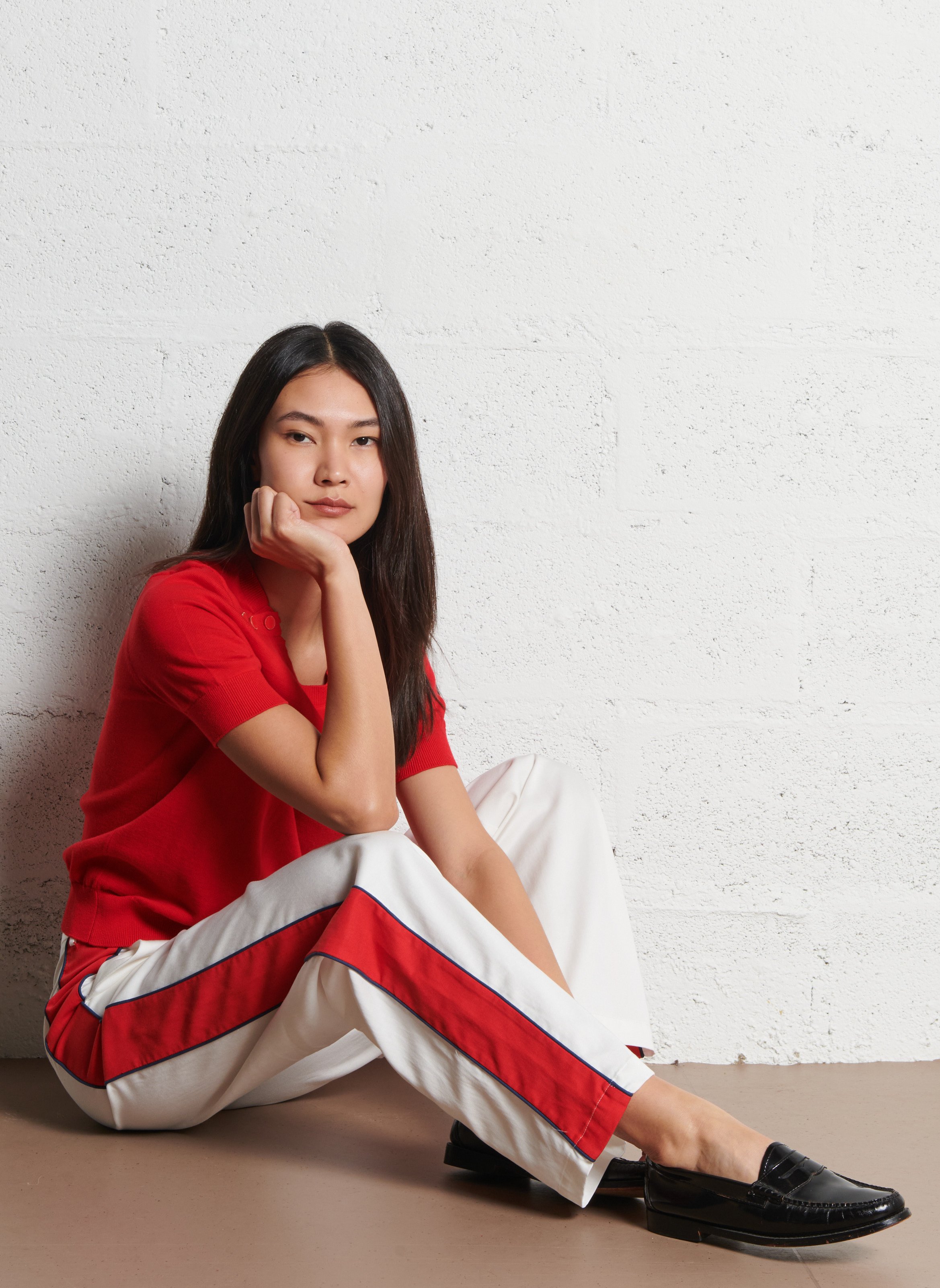 Bundfaltenhose Beige