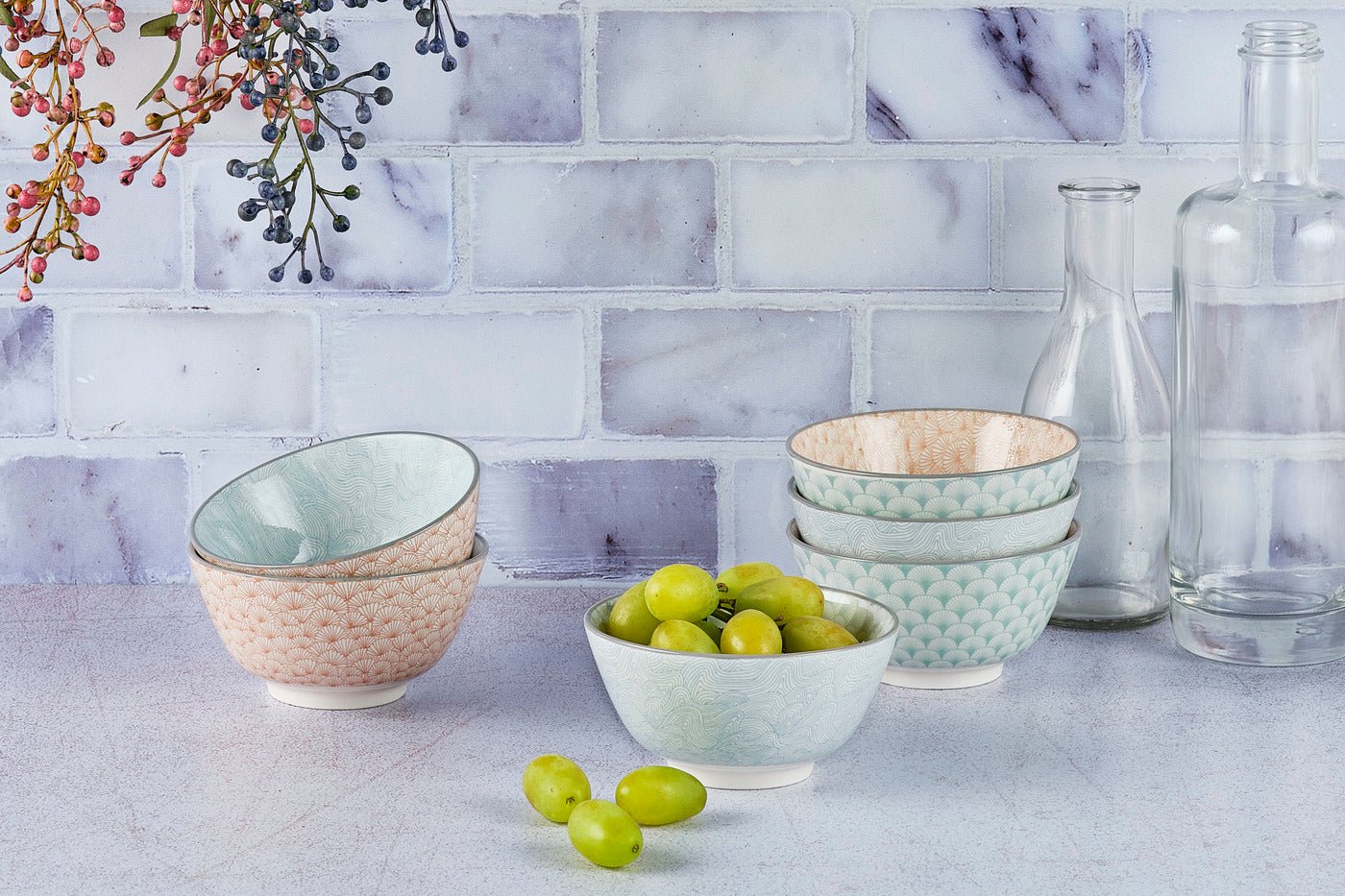 PATTERN - 6-piece bowl set BJORN Multicolored