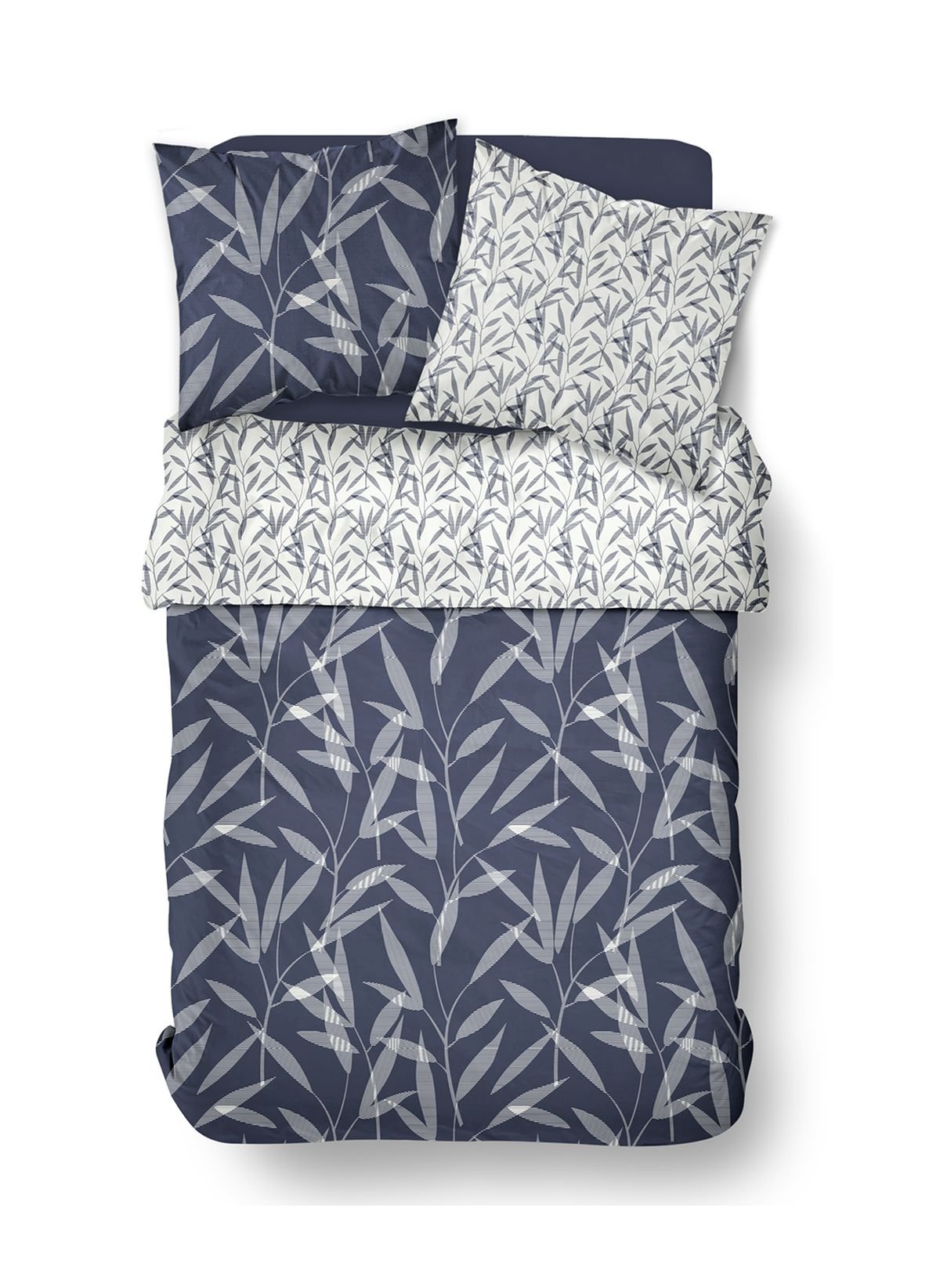 Zippered cotton printed bedding set TODAY LINGE DE MAISON White