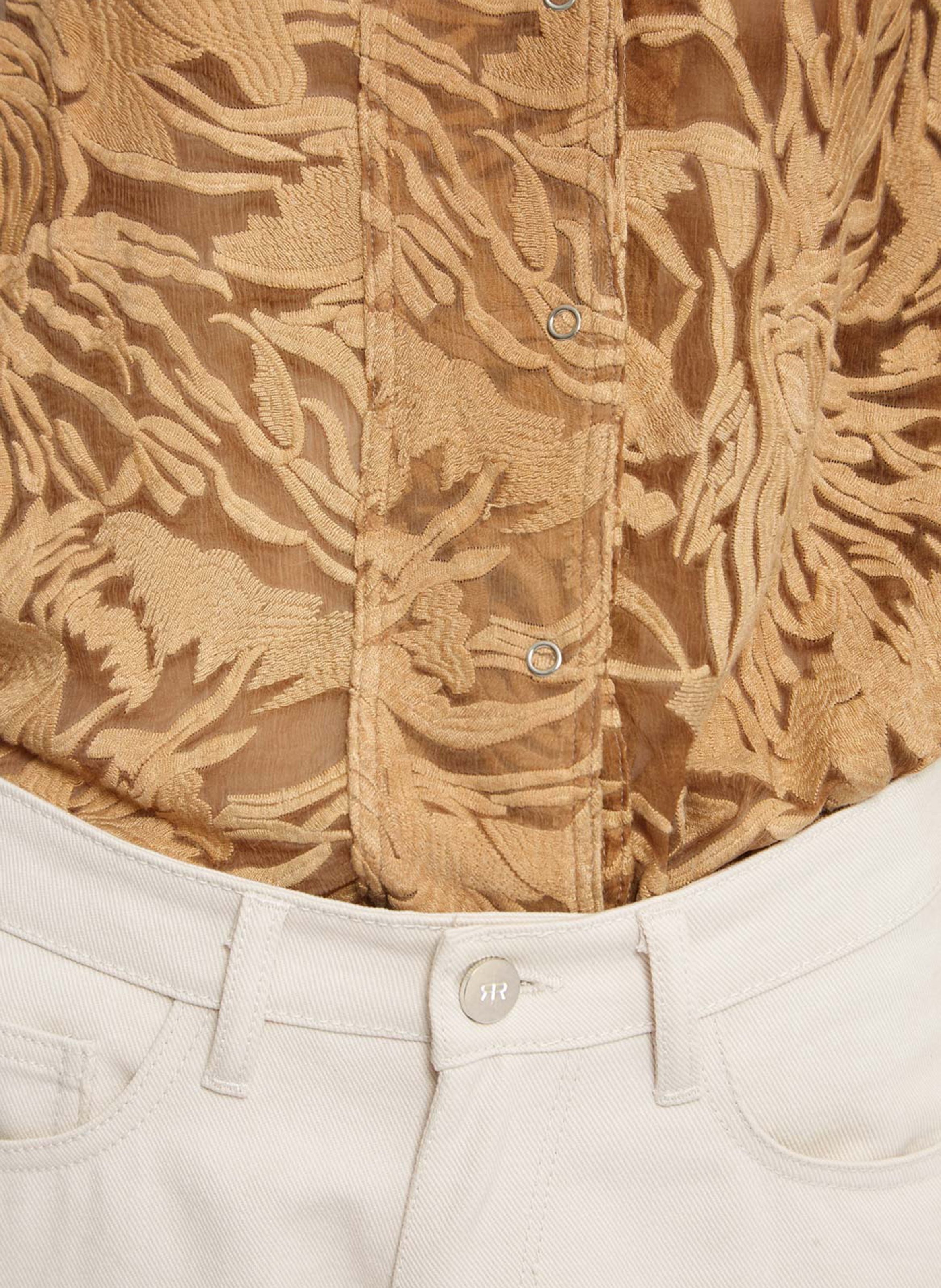 Chemise oversize en soie ROSEANNA Marron