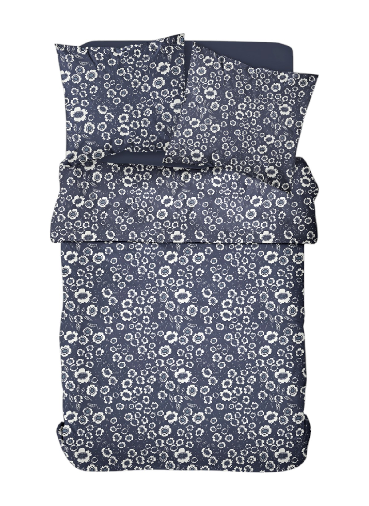 Printed cotton bed set TODAY LINGE DE MAISON Blue