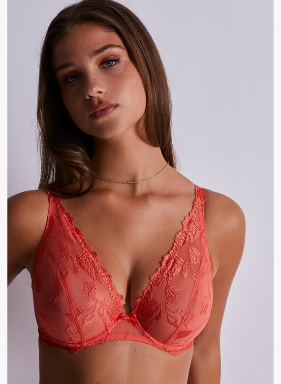 A la Folie kohl black underwired triangle bra | Red by AUBADE A la Folie kohl black underwired triangle bra Red