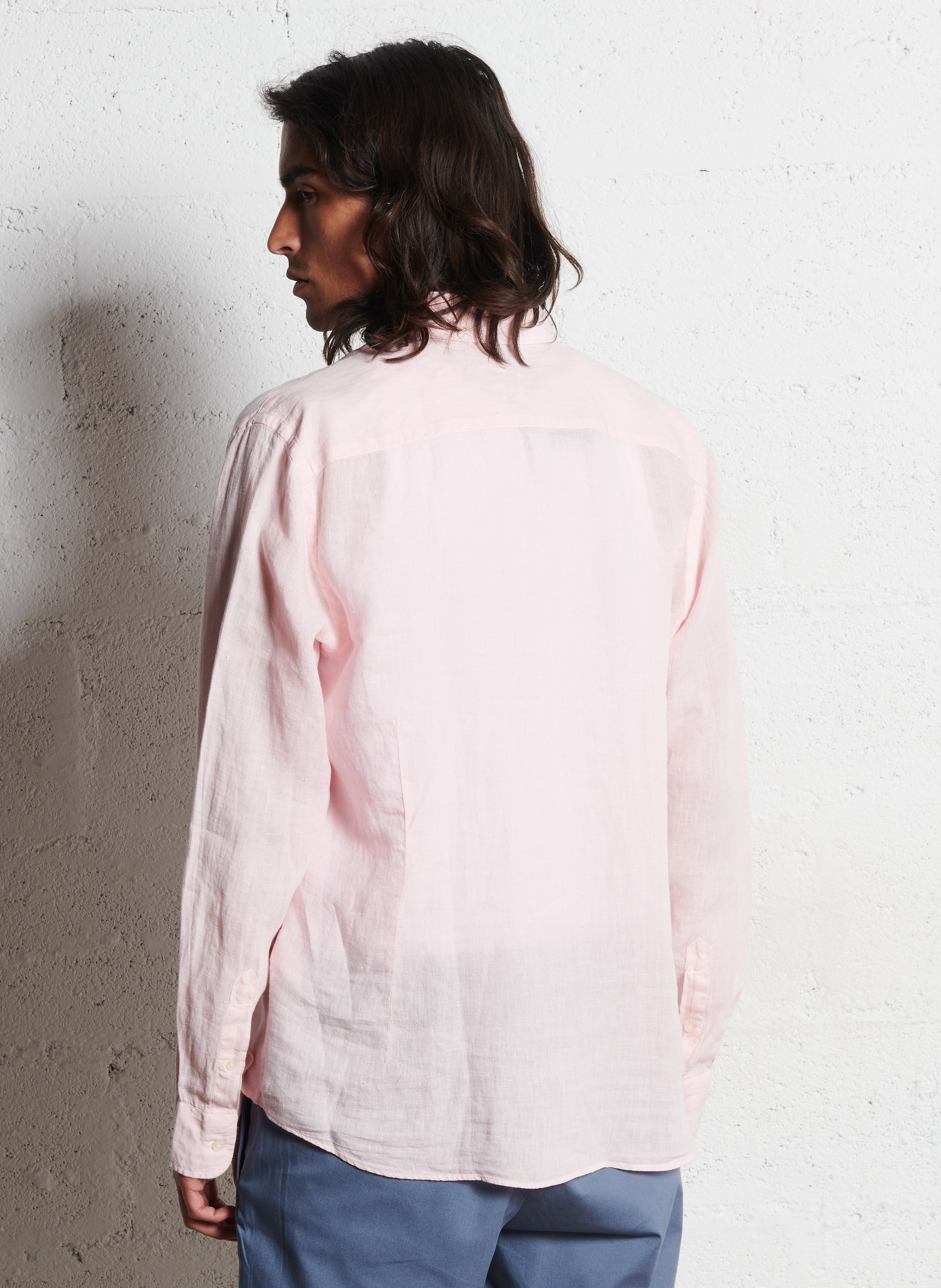 Chemise tailored-fit en lin HACKETT Rose