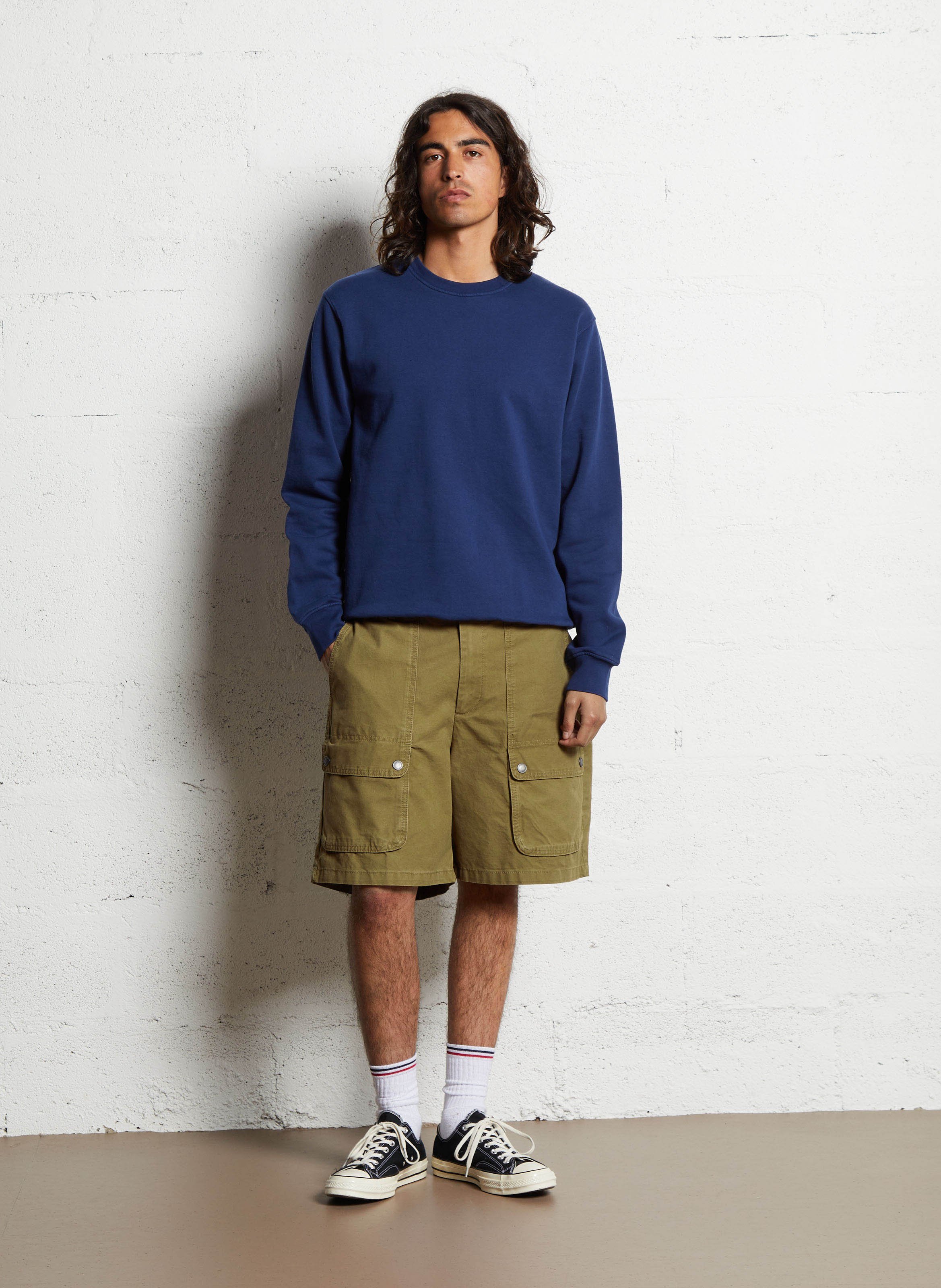 Rundhals-Sweatshirt aus Bio-Baumwolle, Regular Fit COLORFUL STANDARD Blau