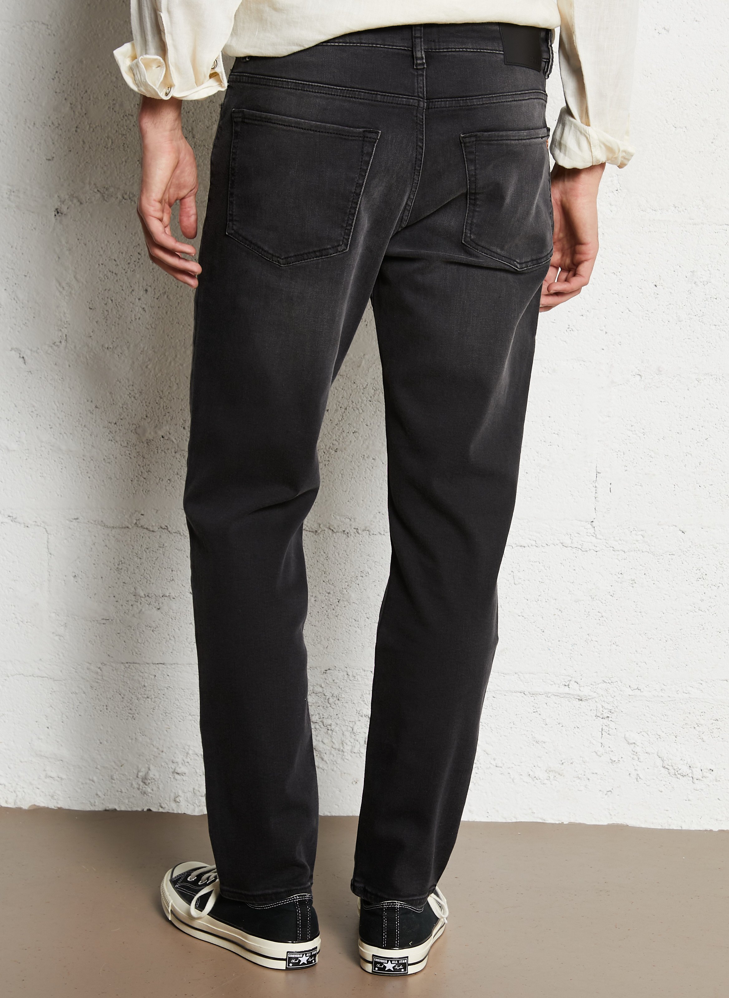 Cotton-blend straight jeans BOSS Black