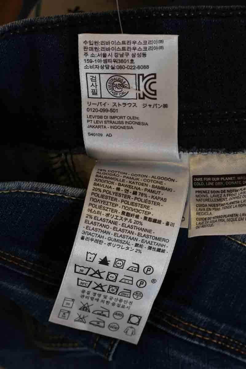 Cotton straight jeans LEVI'S - Seconde main Blue