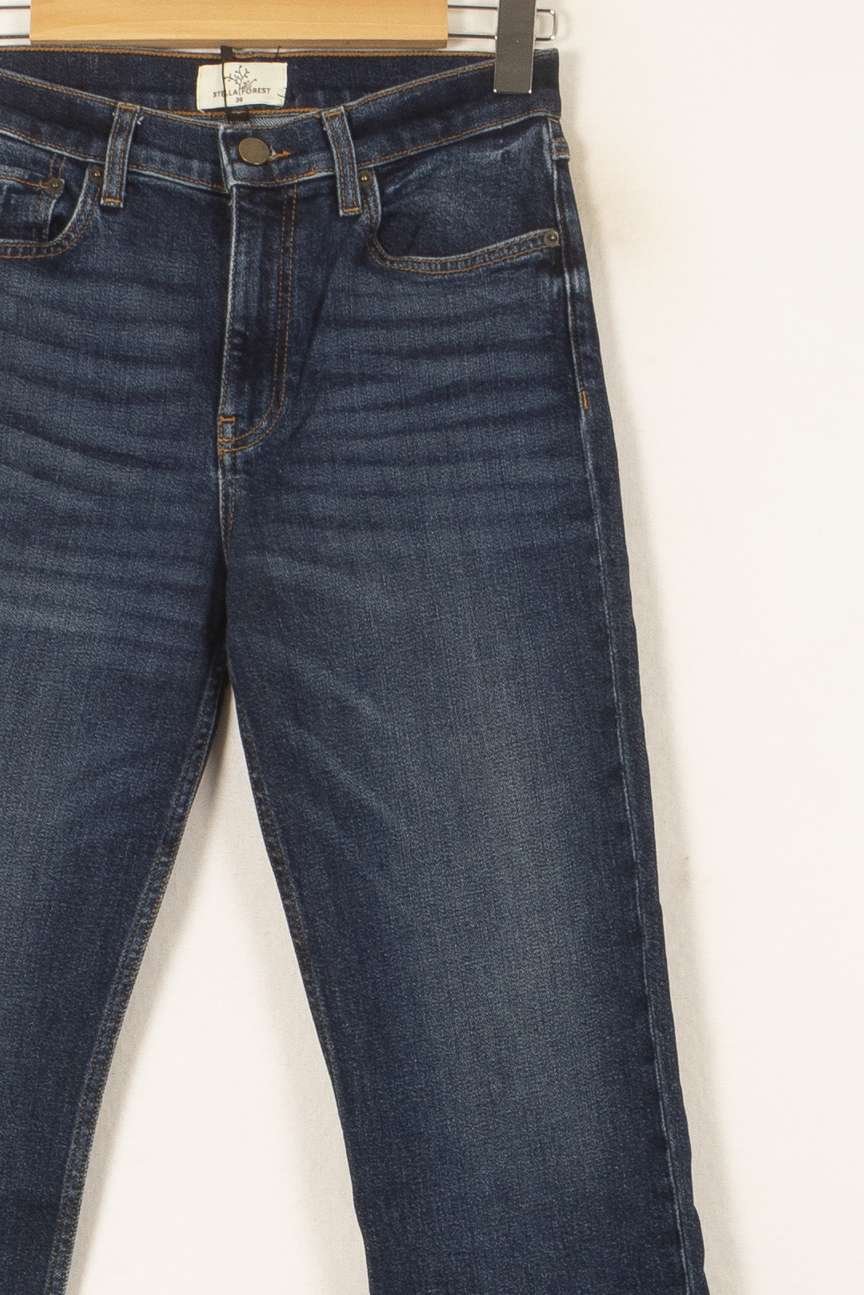 Cropped slim jeans with studs STELLA FOREST - SECONDE MAIN Blue