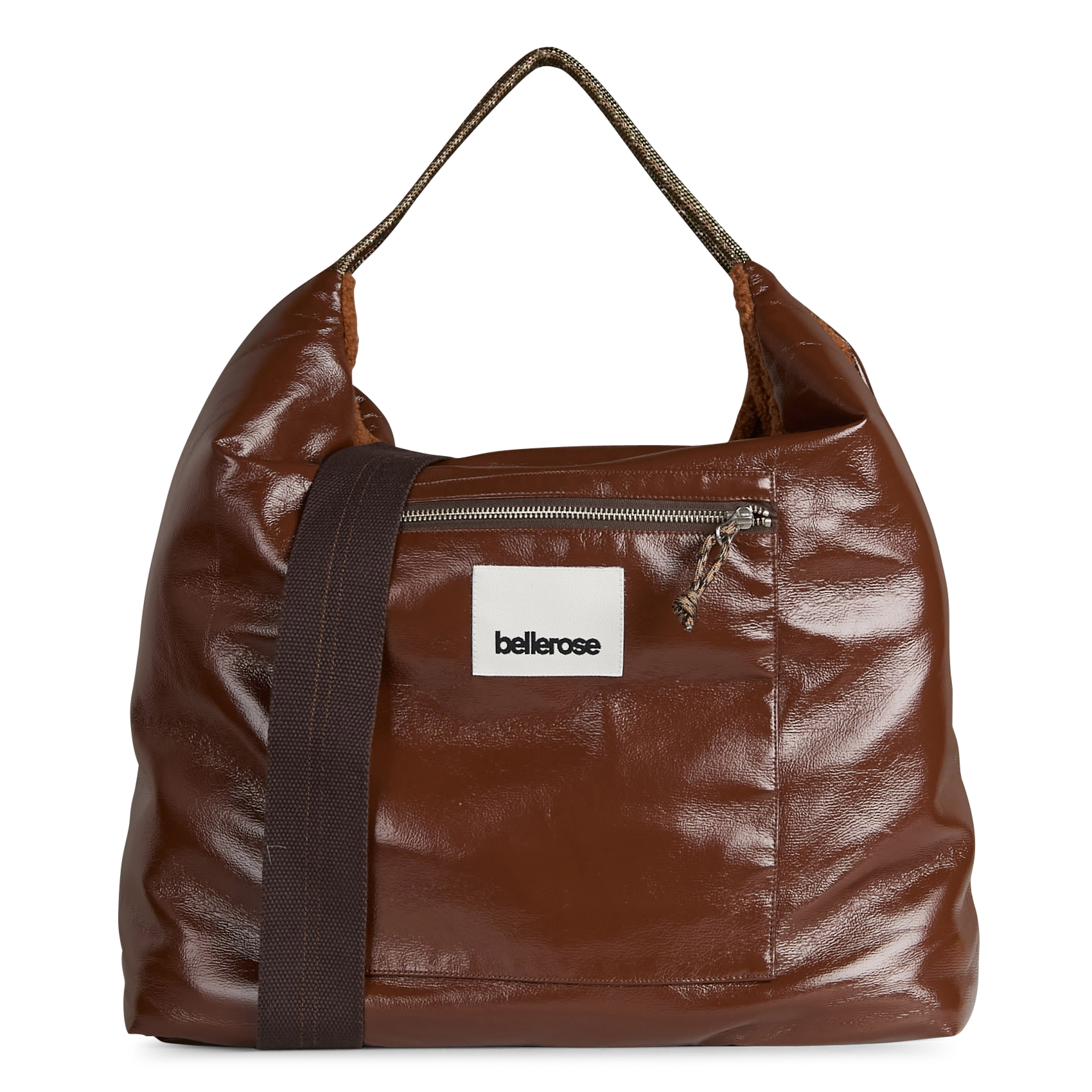 Schoudertas omkeerbaar effen BELLEROSE Bruin