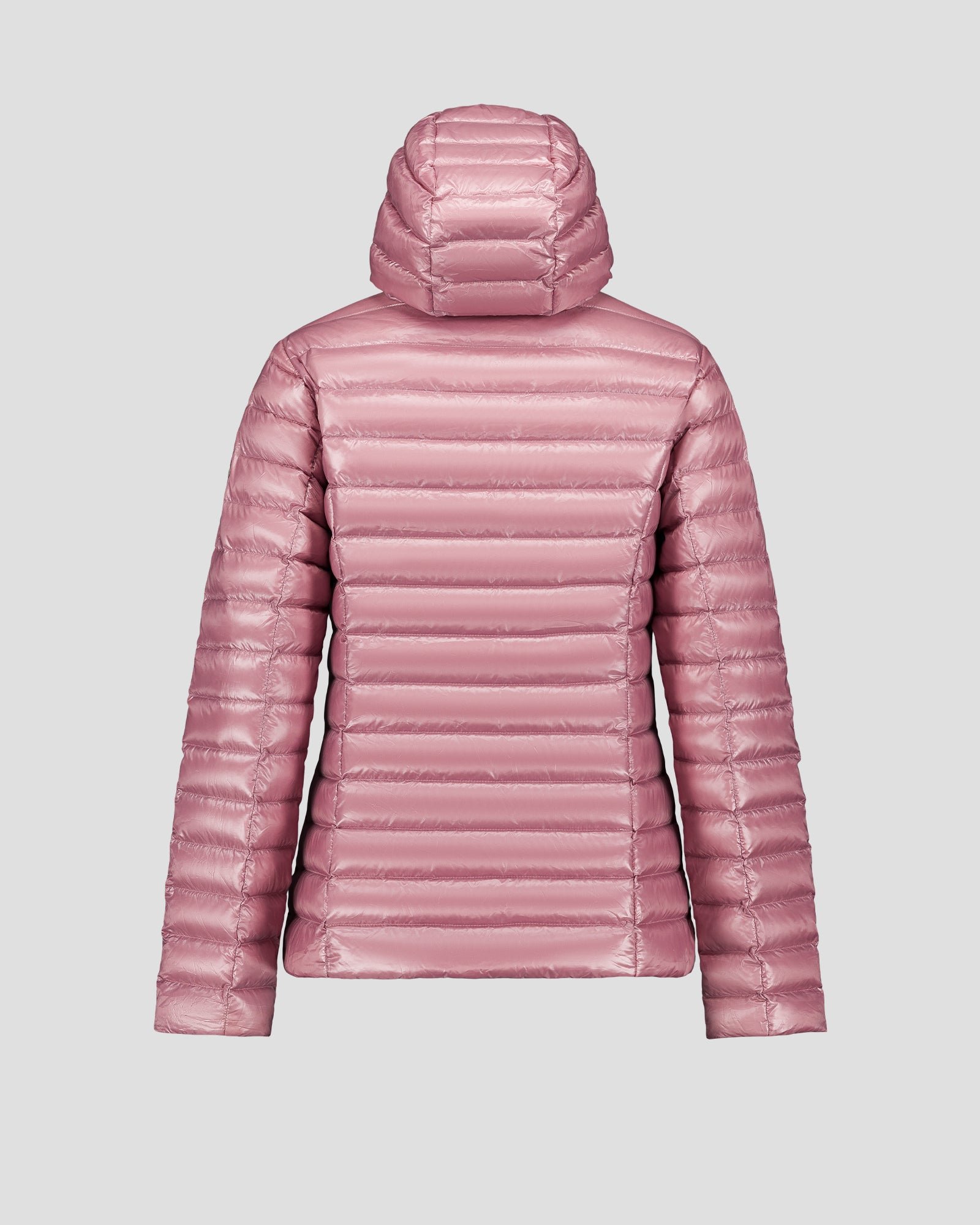 Shiny hooded light down jacket Cloe Pink