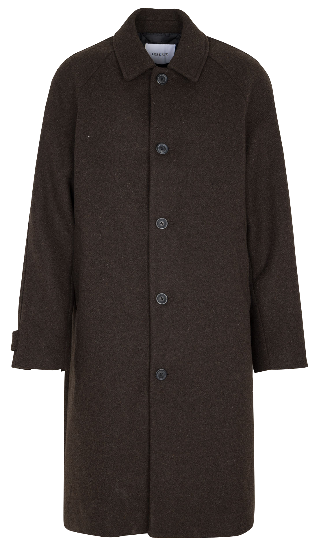 Manteau long col classique en laine mélangée LES DEUX Marron