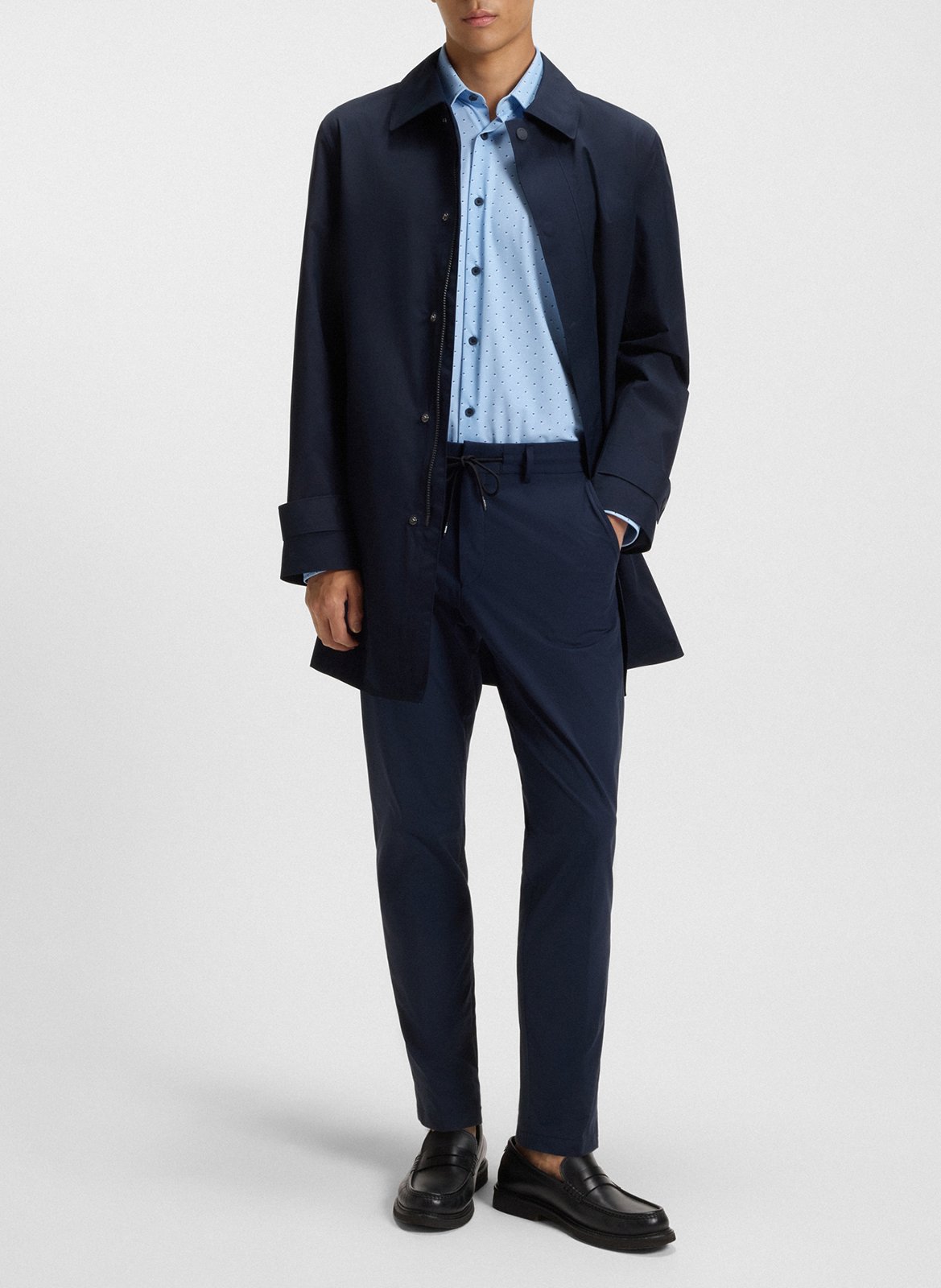 Slim-fit patterned shirt BOSS Blue