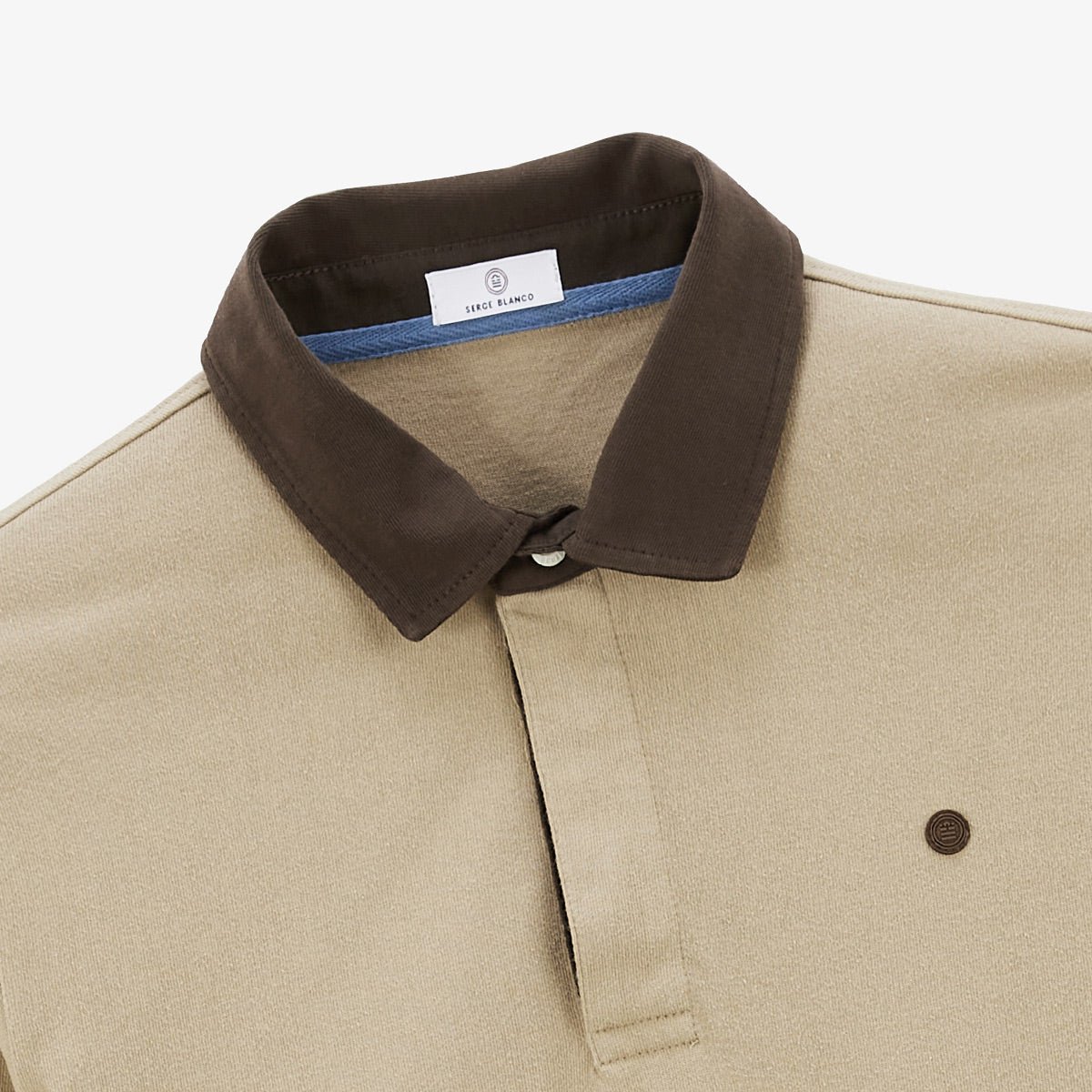 Long-sleeved rugby polo SERGE BLANCO Beige