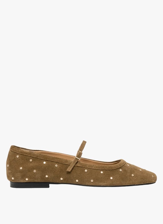 Ballerines Havine en cuir velours à boucle bijou Ballerines Havine en cuir velours à boucle bijou