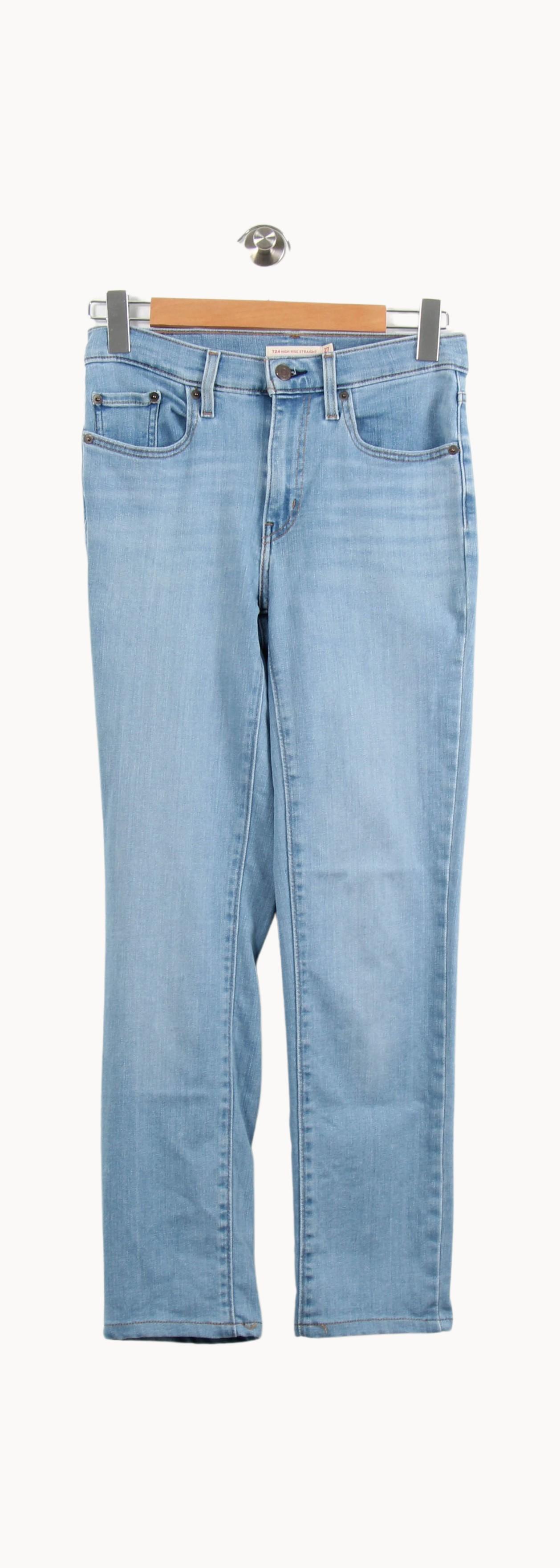 Cropped slim jeans with studs LEVI'S - Seconde main Blue