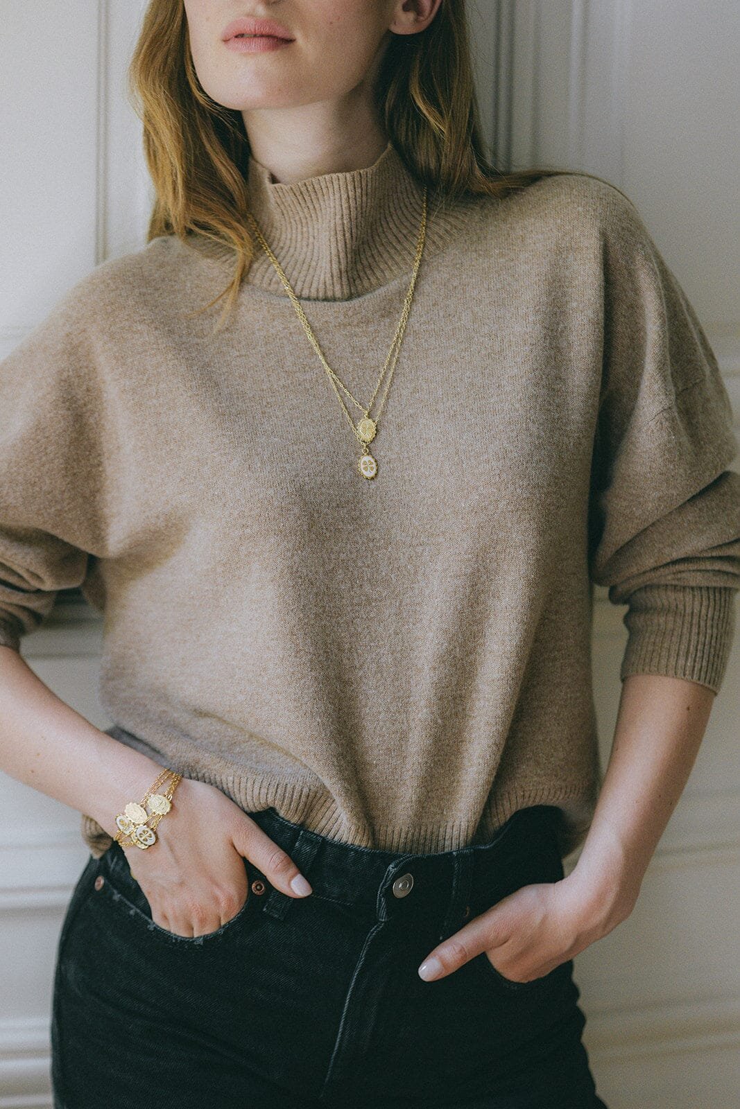 Gold-plated clover necklace MONSIEUR SIMONE Silver