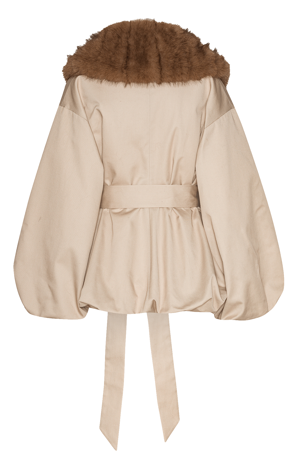Veste oversize en fibres recyclées mélangées ROTATE Beige