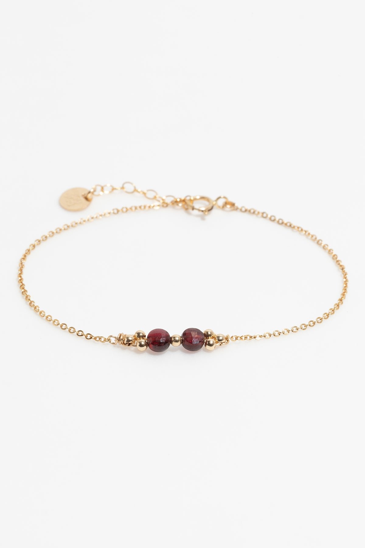 Yara Bracelet - Garnet YAY Golden