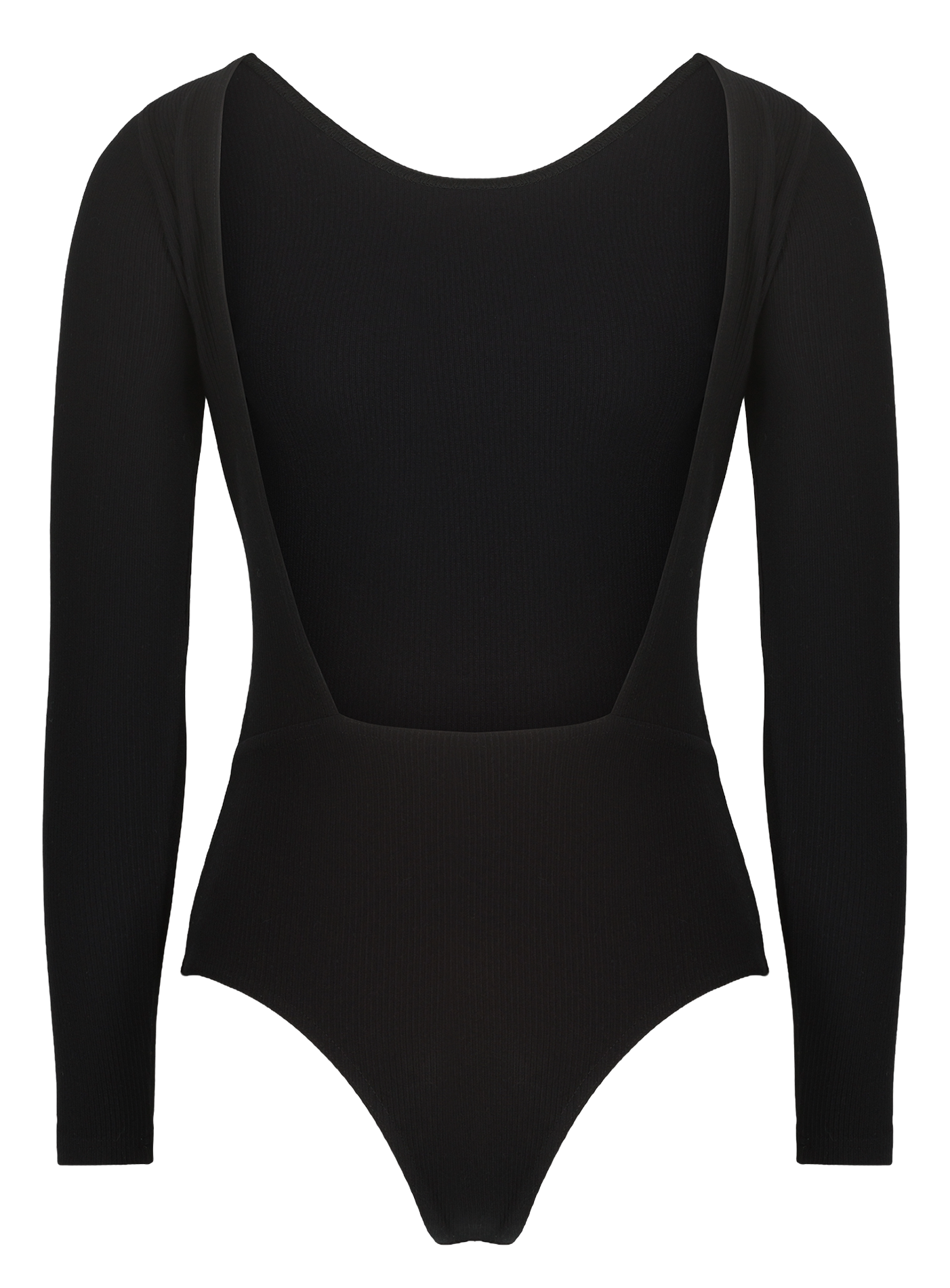 Straight fit round neck ribbed body FLAIR Black