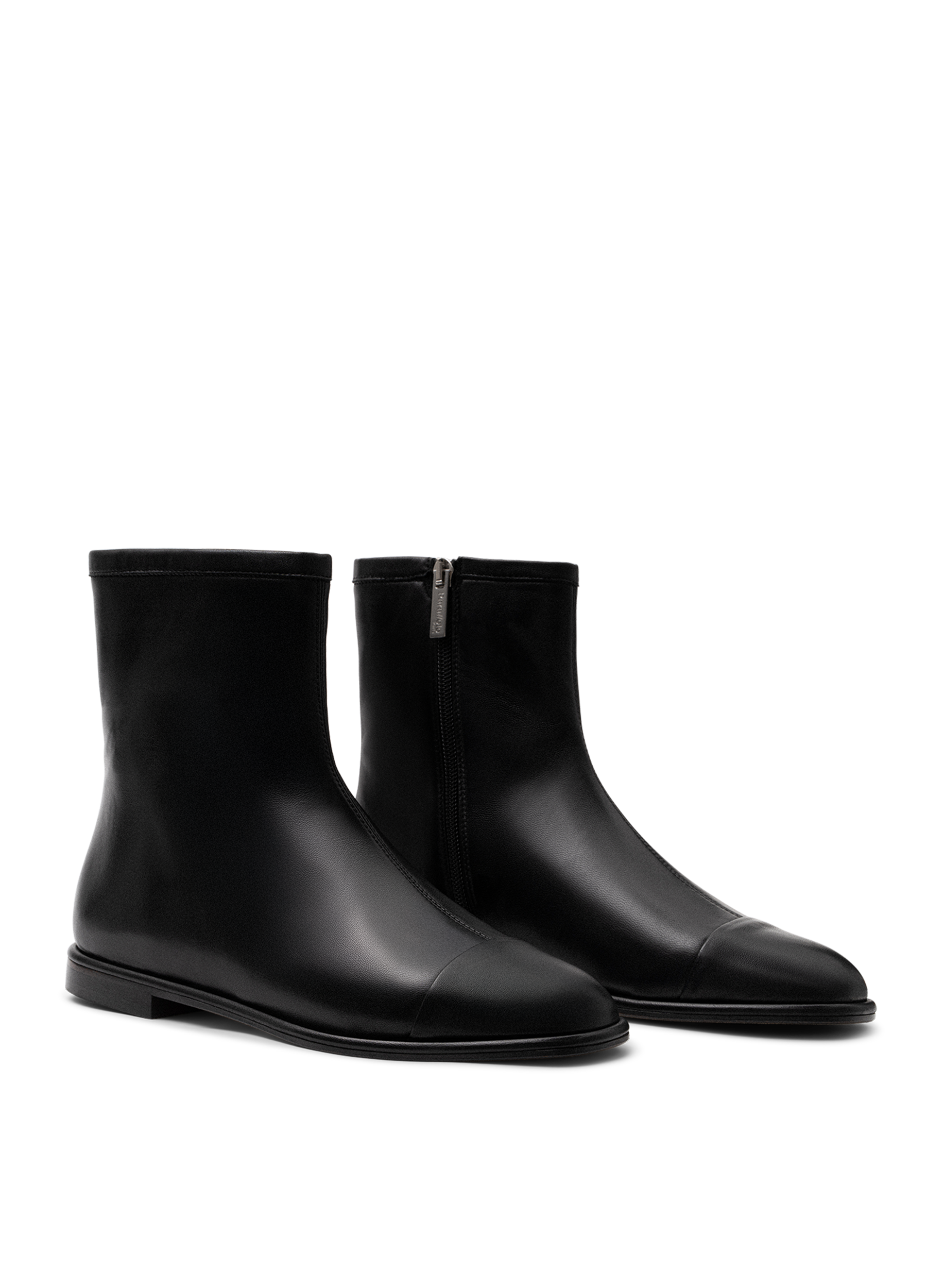 Black nappa leather ankle boots PARALLELE PARIS Black