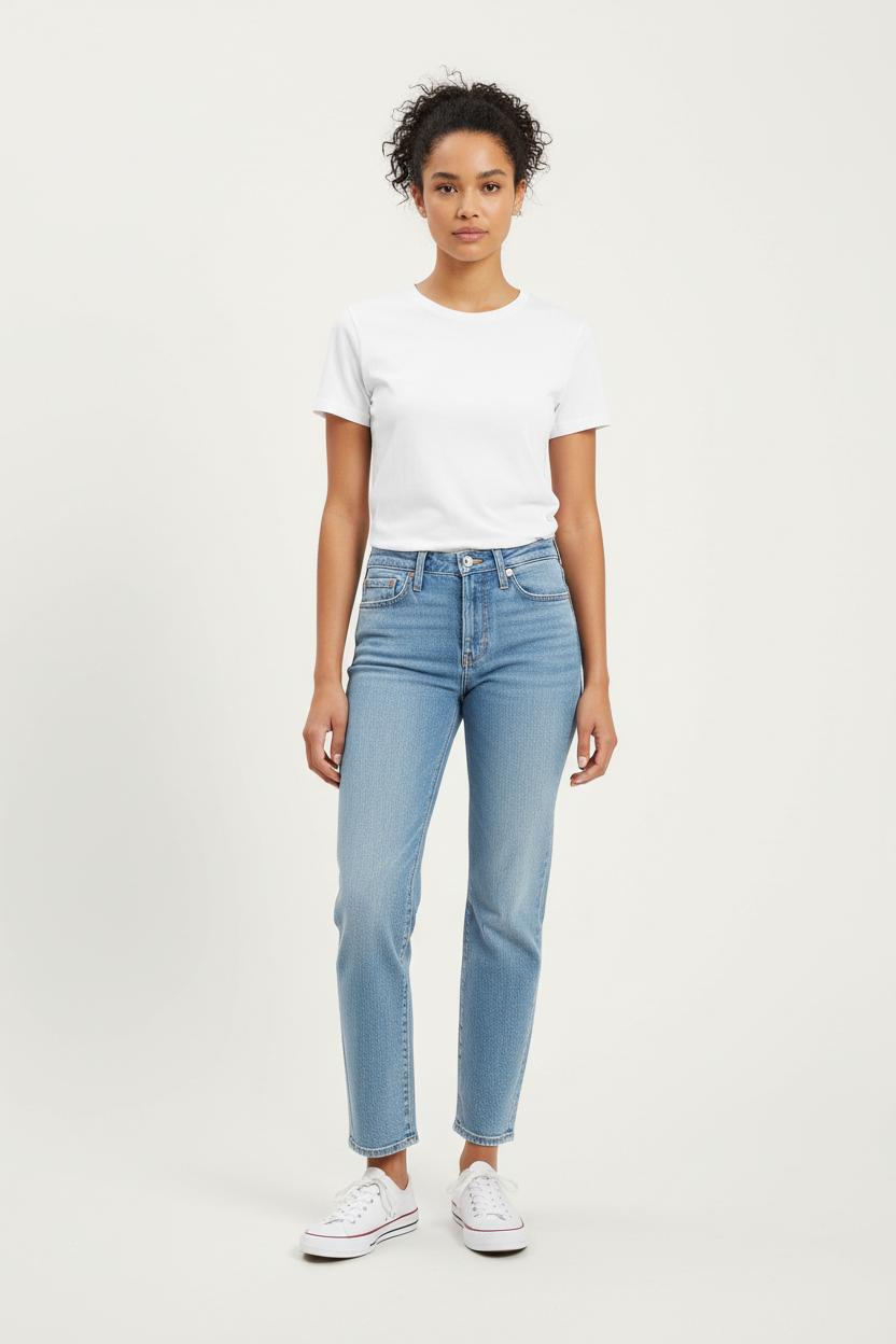 Cropped slim jeans with studs LEVI'S - Seconde main Blue