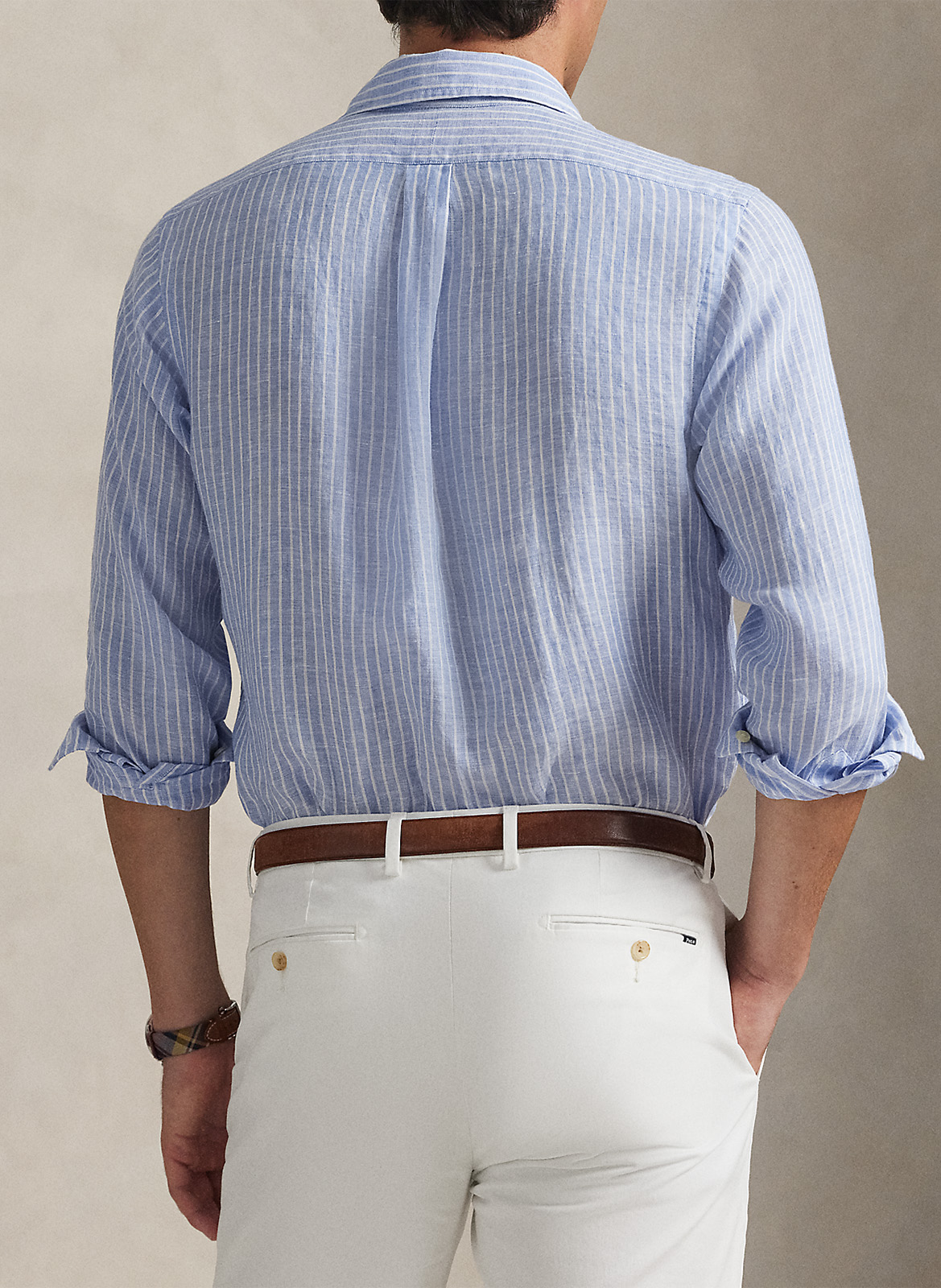 Gerade geschnittenes Leinenhemd POLO RALPH LAUREN Blau