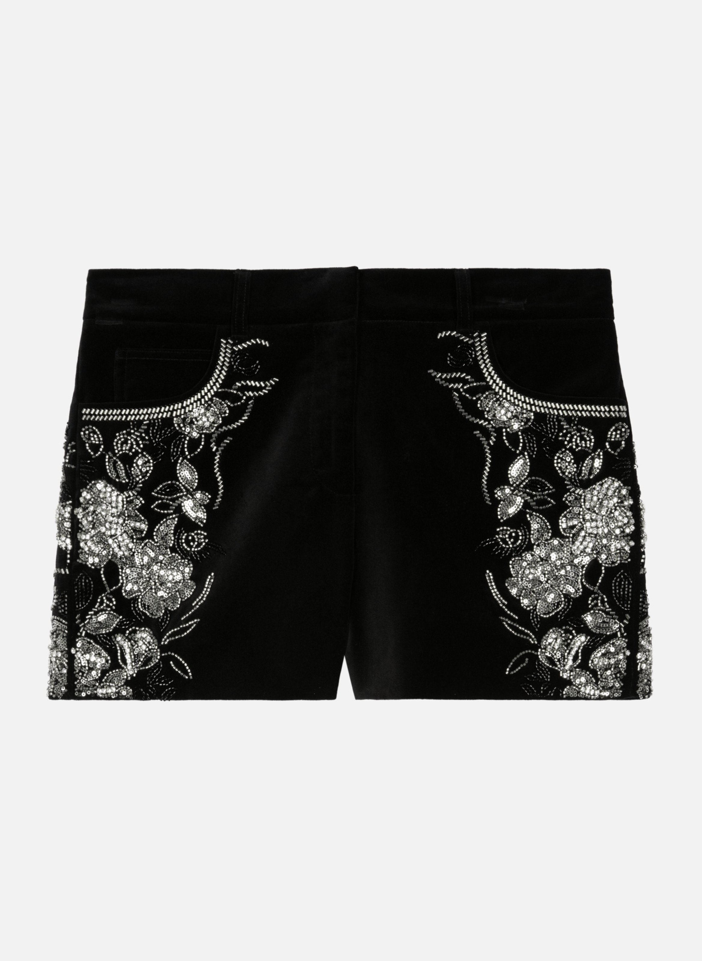 Short in embroidered velvet THE KOOPLES Black
