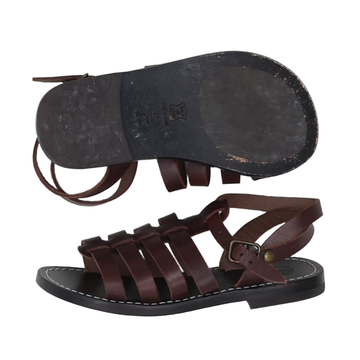 Brown child sandals - size 27 BONPOINT - Seconde Main Brown