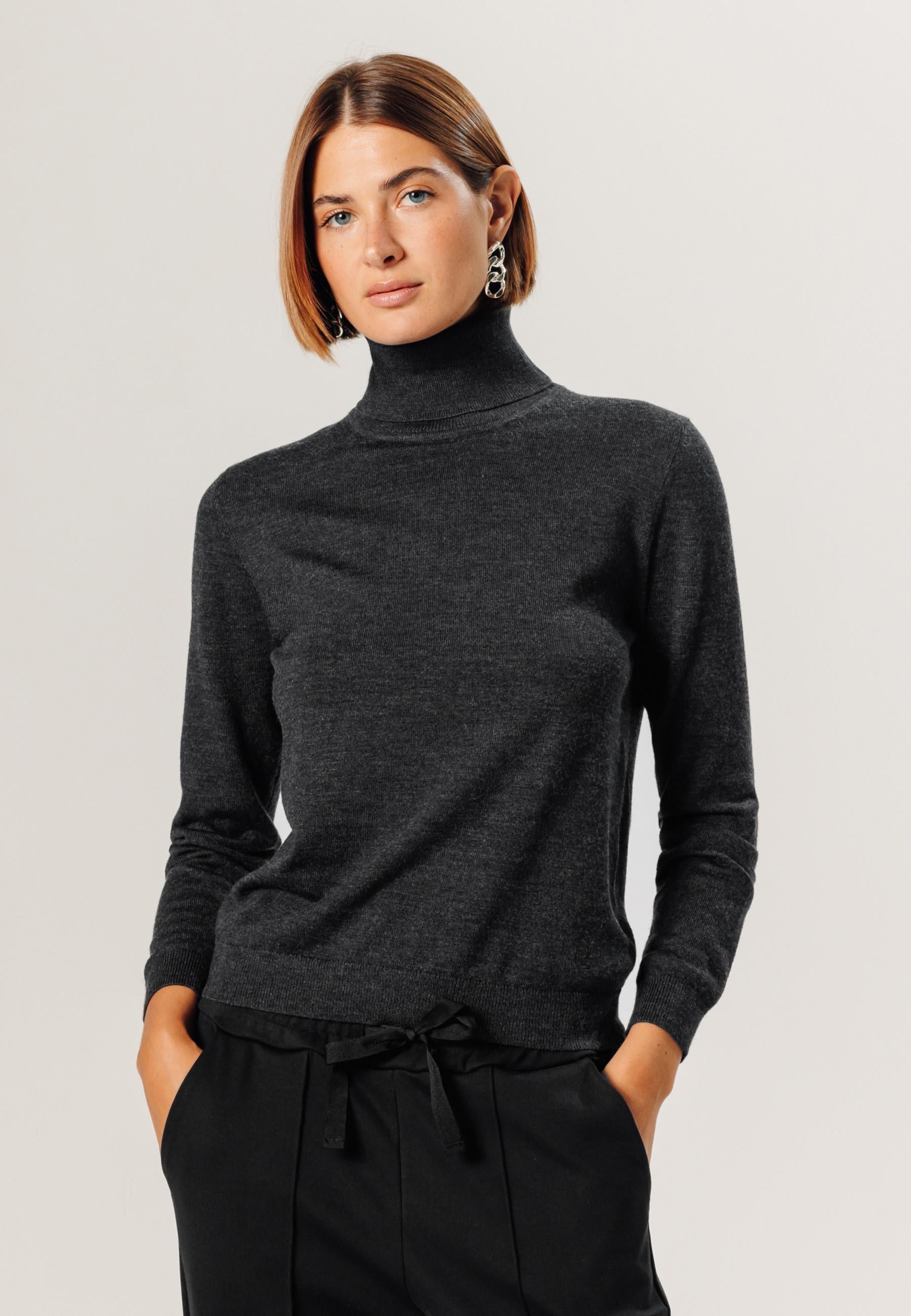 Merino wool roll-neck sweater RODIER Grey