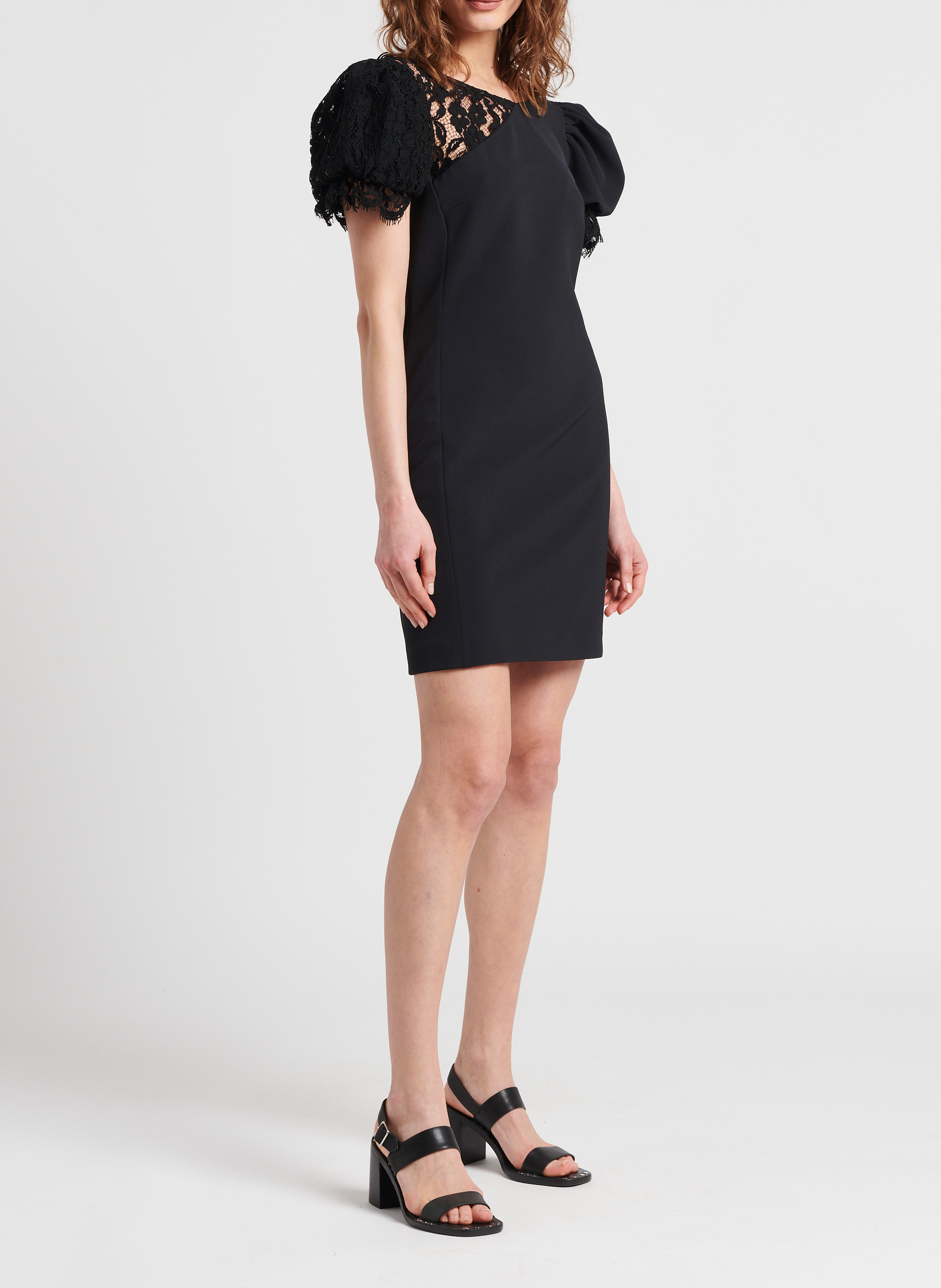 Korte jurk met V-hals PINKO Zwart