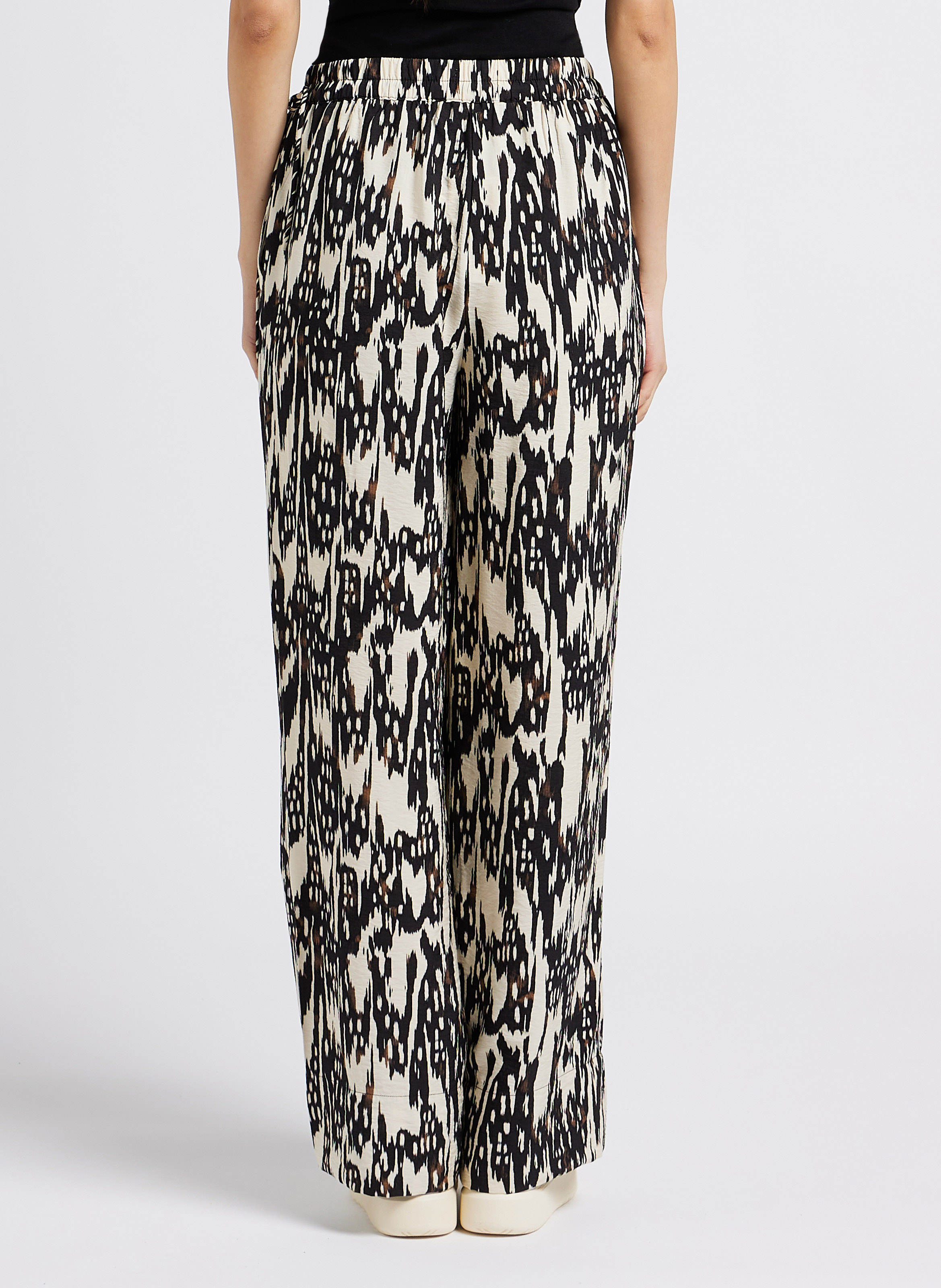 Pantalon large imprimé  OBJECT Beige