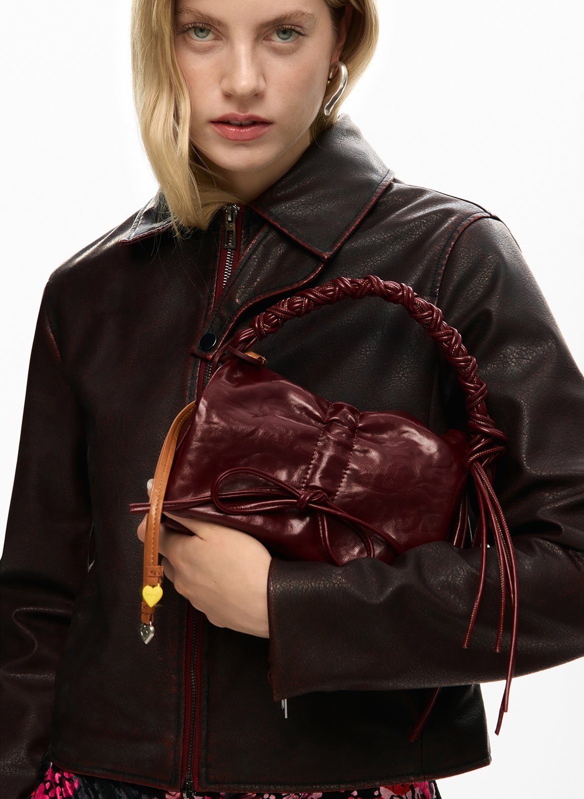 Sac bandoulière effet cuir DESIGUAL Rouge