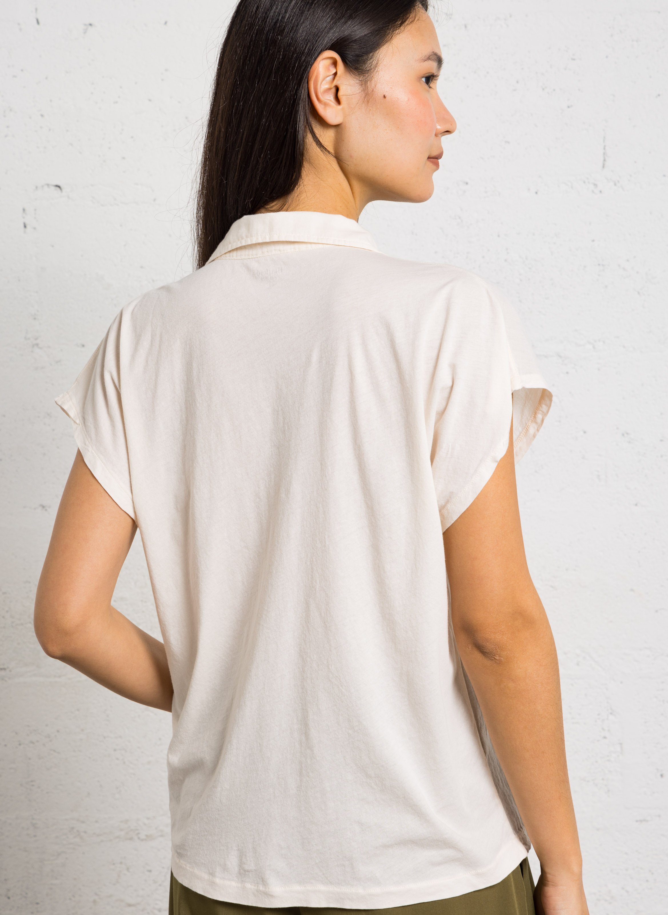 Tee-shirt ample en coton Beige