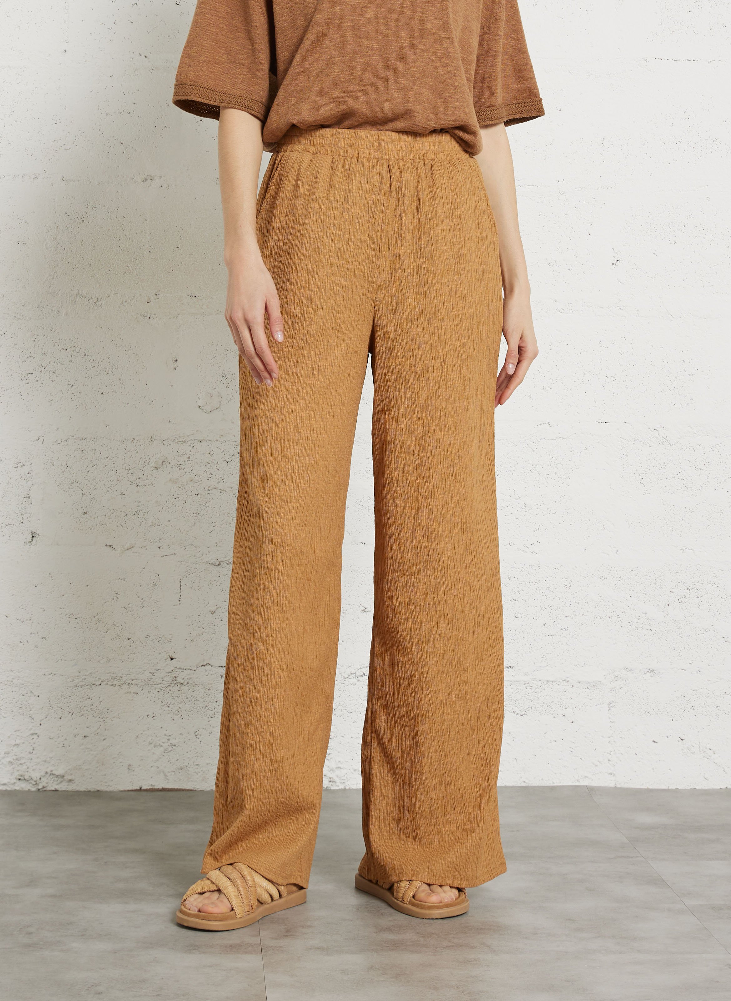 Pantalon large LA PETITE ETOILE Marron