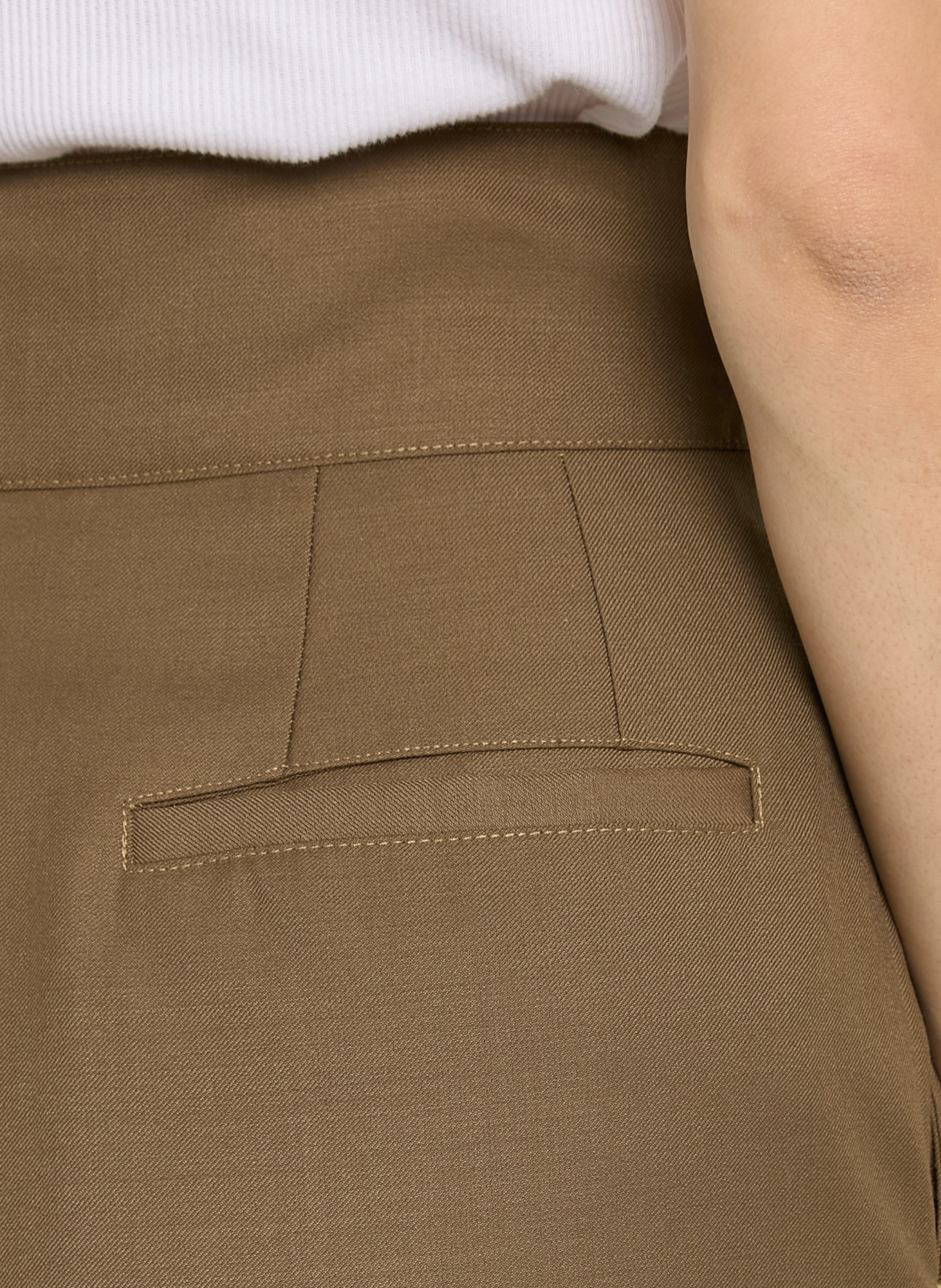 Pleated Bermudas BERENICE Khaki