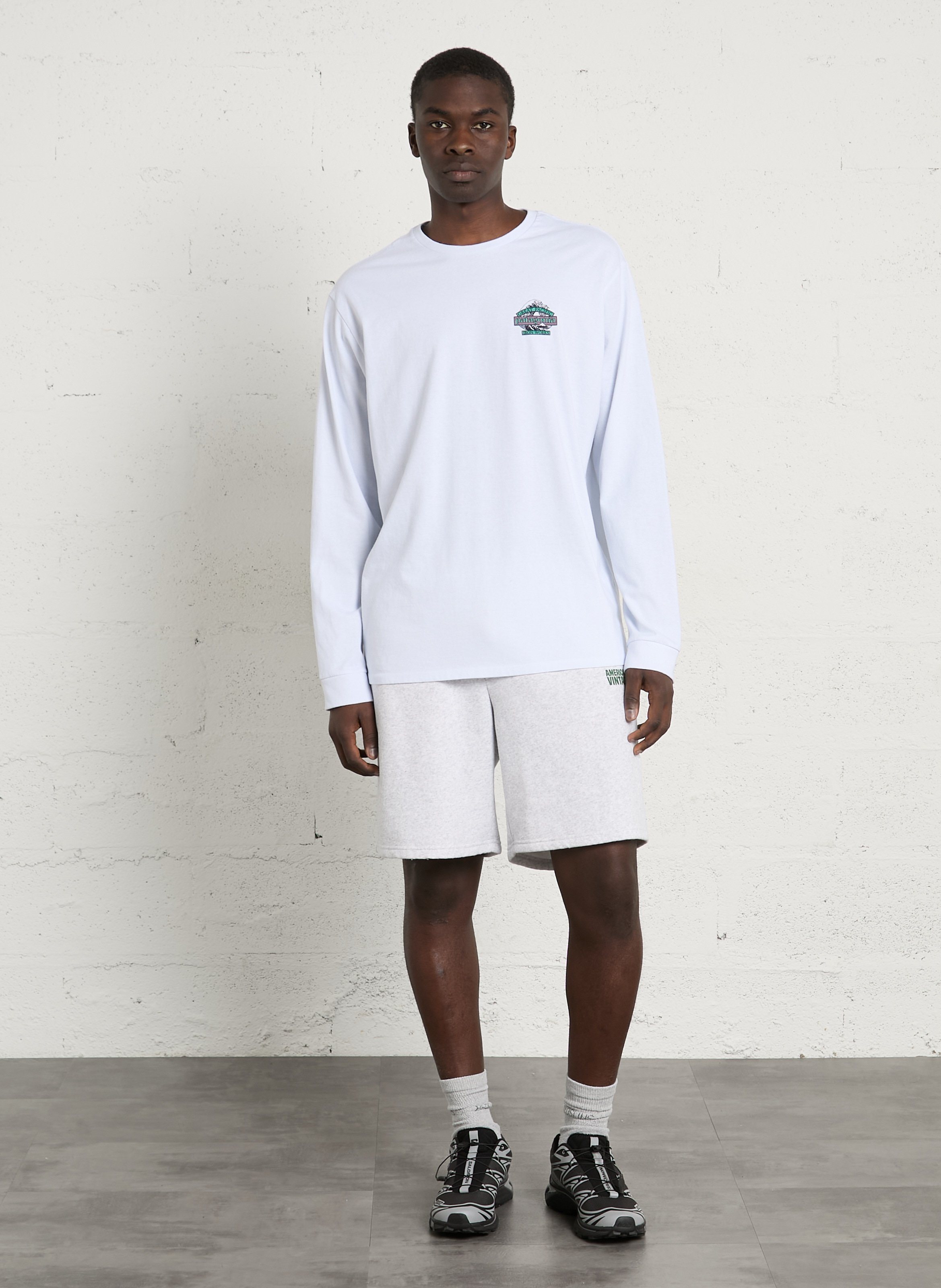 Gerade geschnittenes Rundhals-T-Shirt aus recyceltem Baumwoll-Mix PATAGONIA Weiss