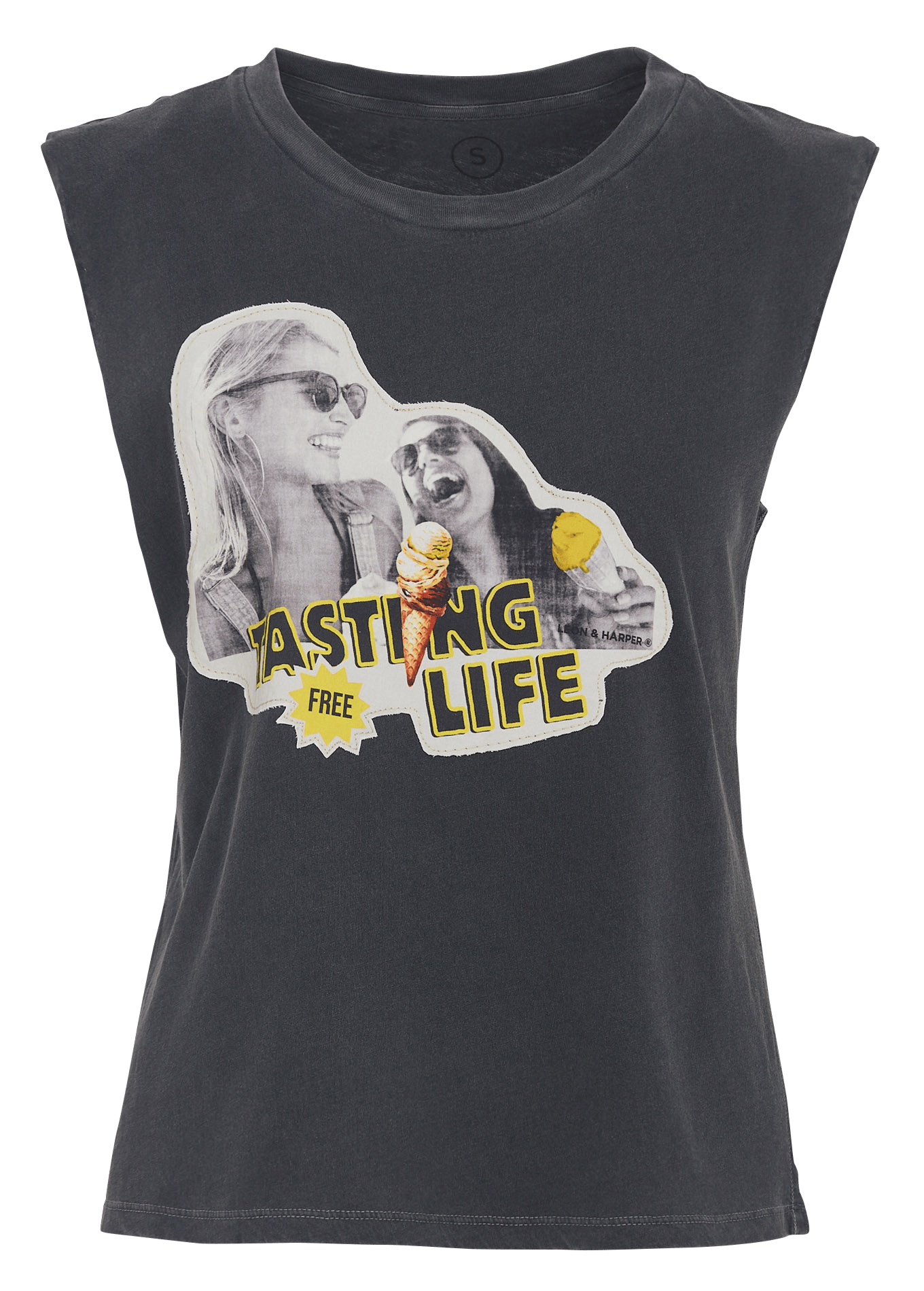 Rundhals-Tanktop aus Bio-Baumwolle LEON & HARPER