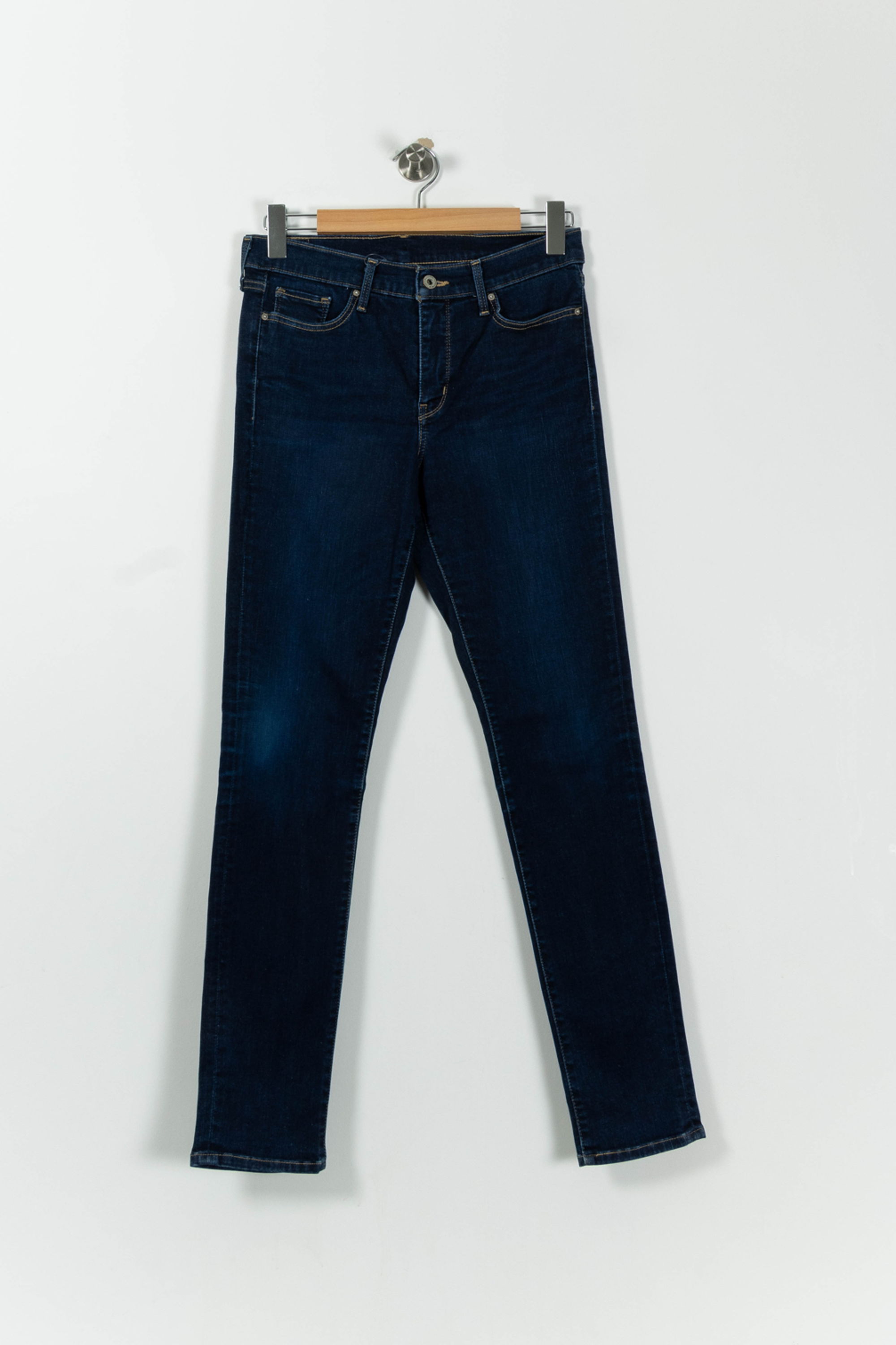 Cropped slim jeans with studs LEVI'S - Seconde main Blue