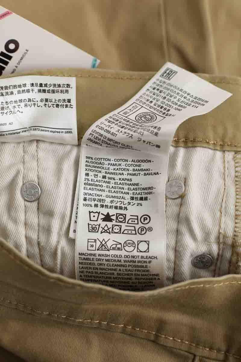 Pantalon droit LEVI'S - Seconde main Beige